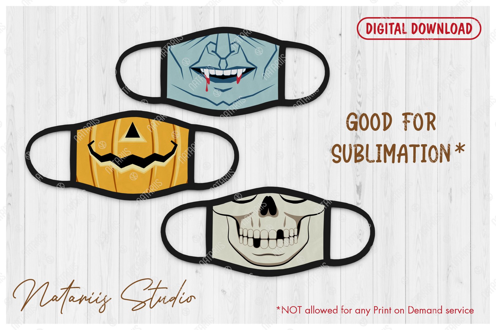 Download Svg Bundle 6 Funny Halloween Designs For Face Mask 788937 Cut Files Design Bundles