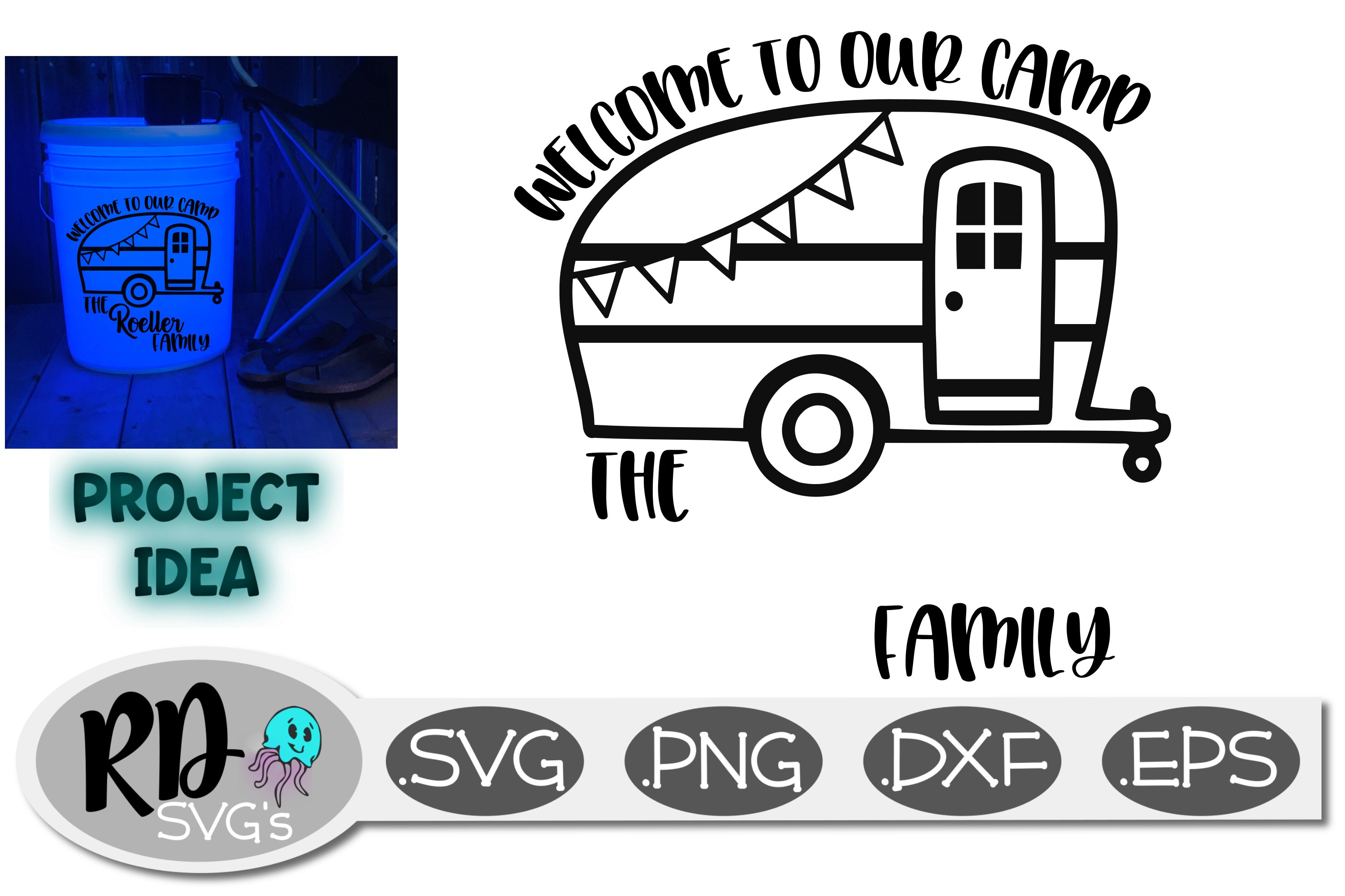 Camping Bucket Bundle A Fun Bundle of Cricut Cut Files (580793) Cut