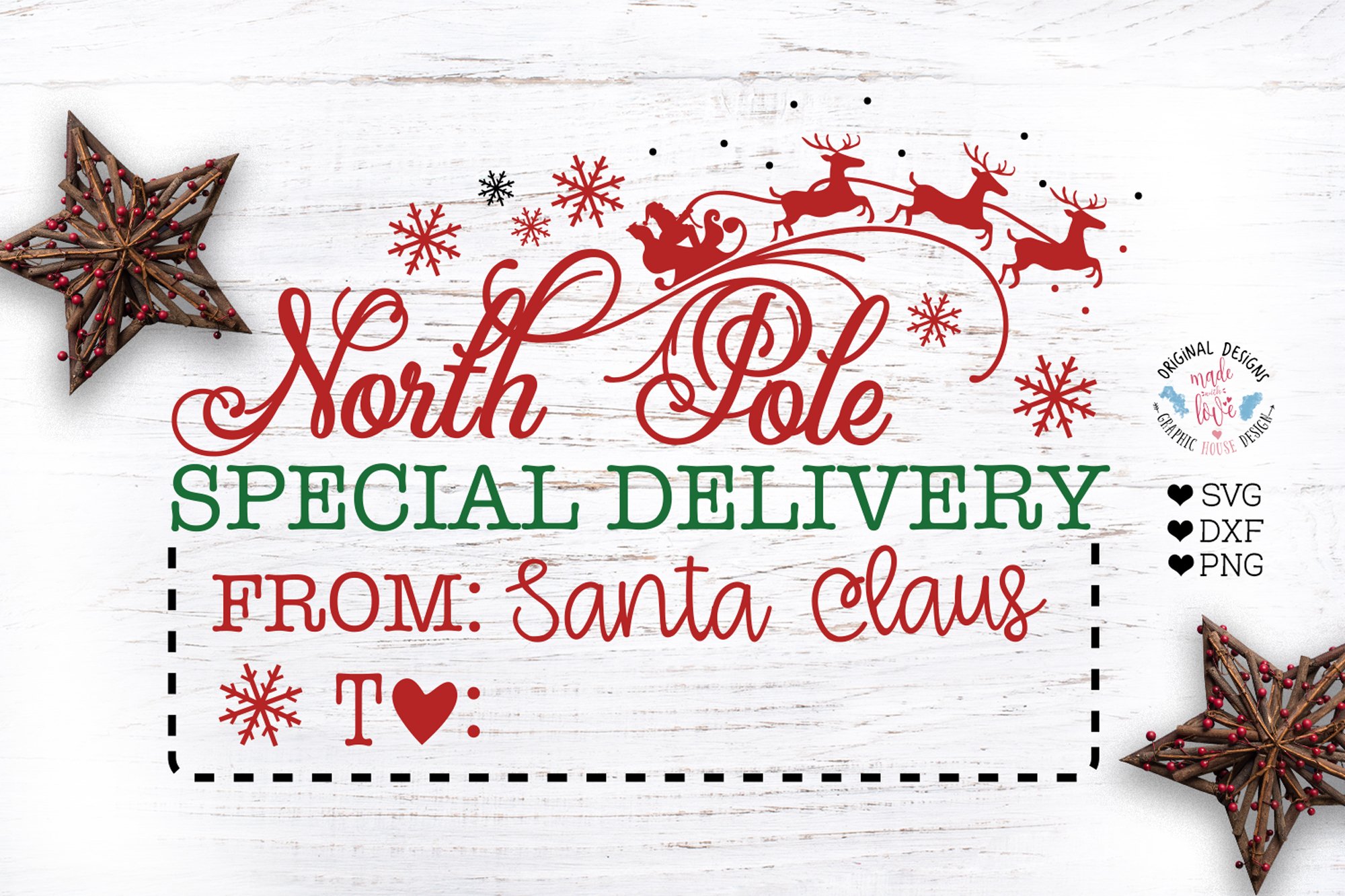 North Pole Special Delivery Christmas Cut File 369863 SVGs Design 