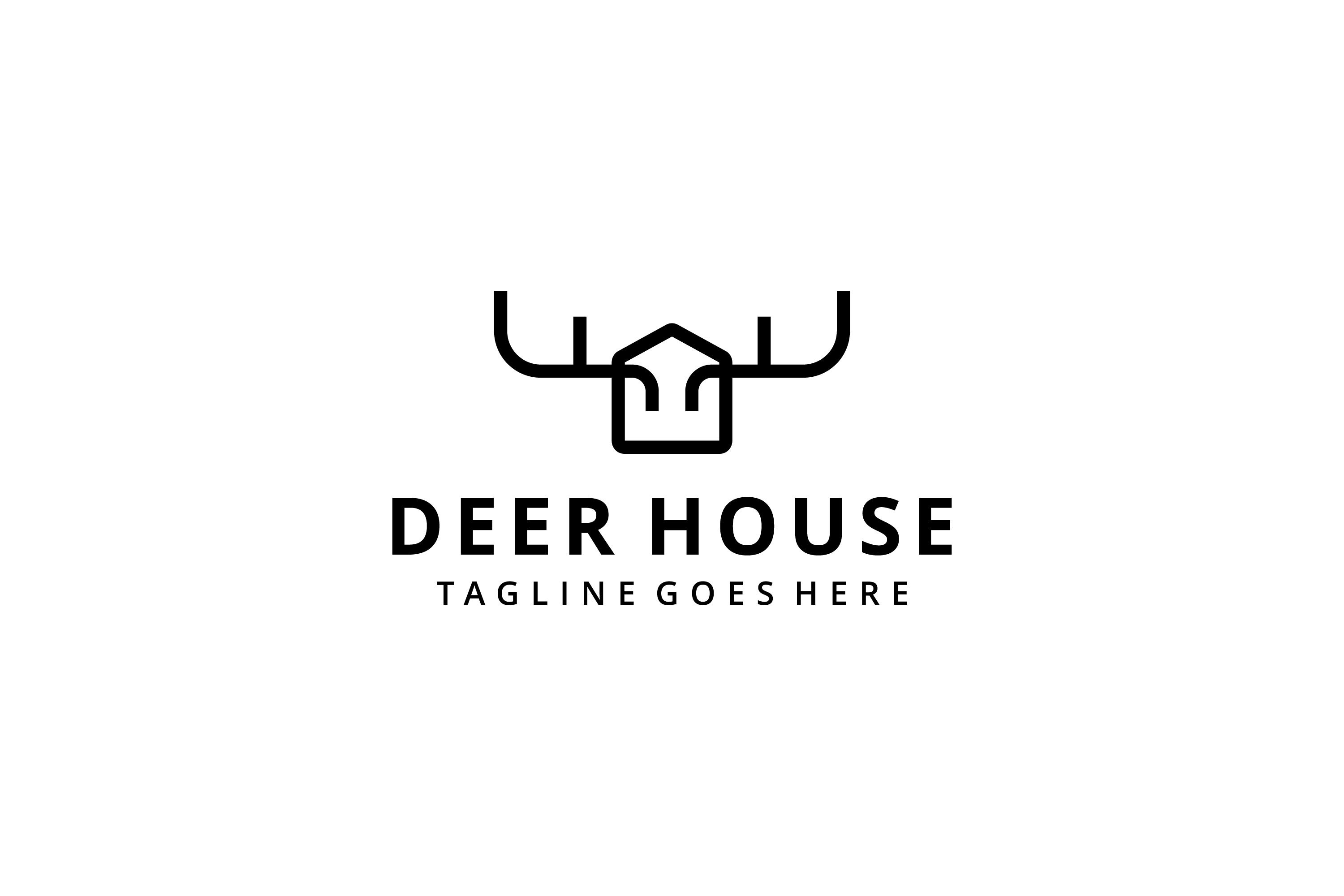 deer house logo (983983) Logos Design Bundles