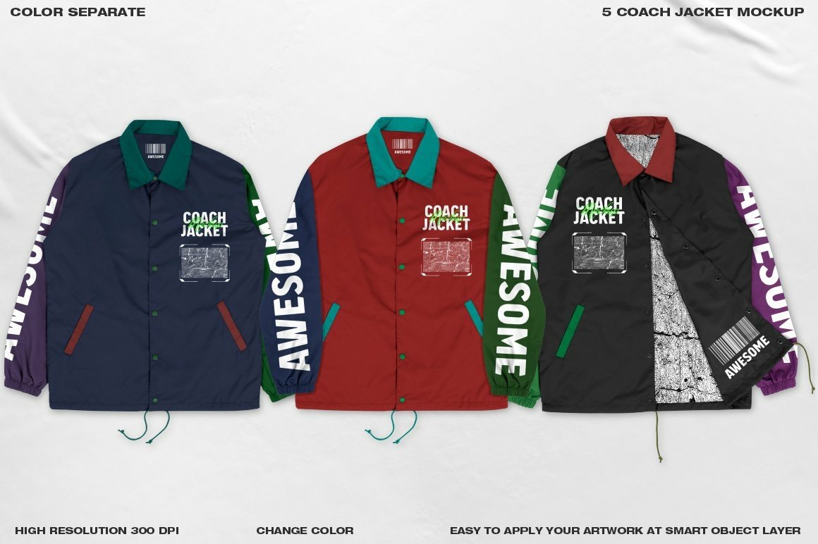 Coach Jacket Mockup