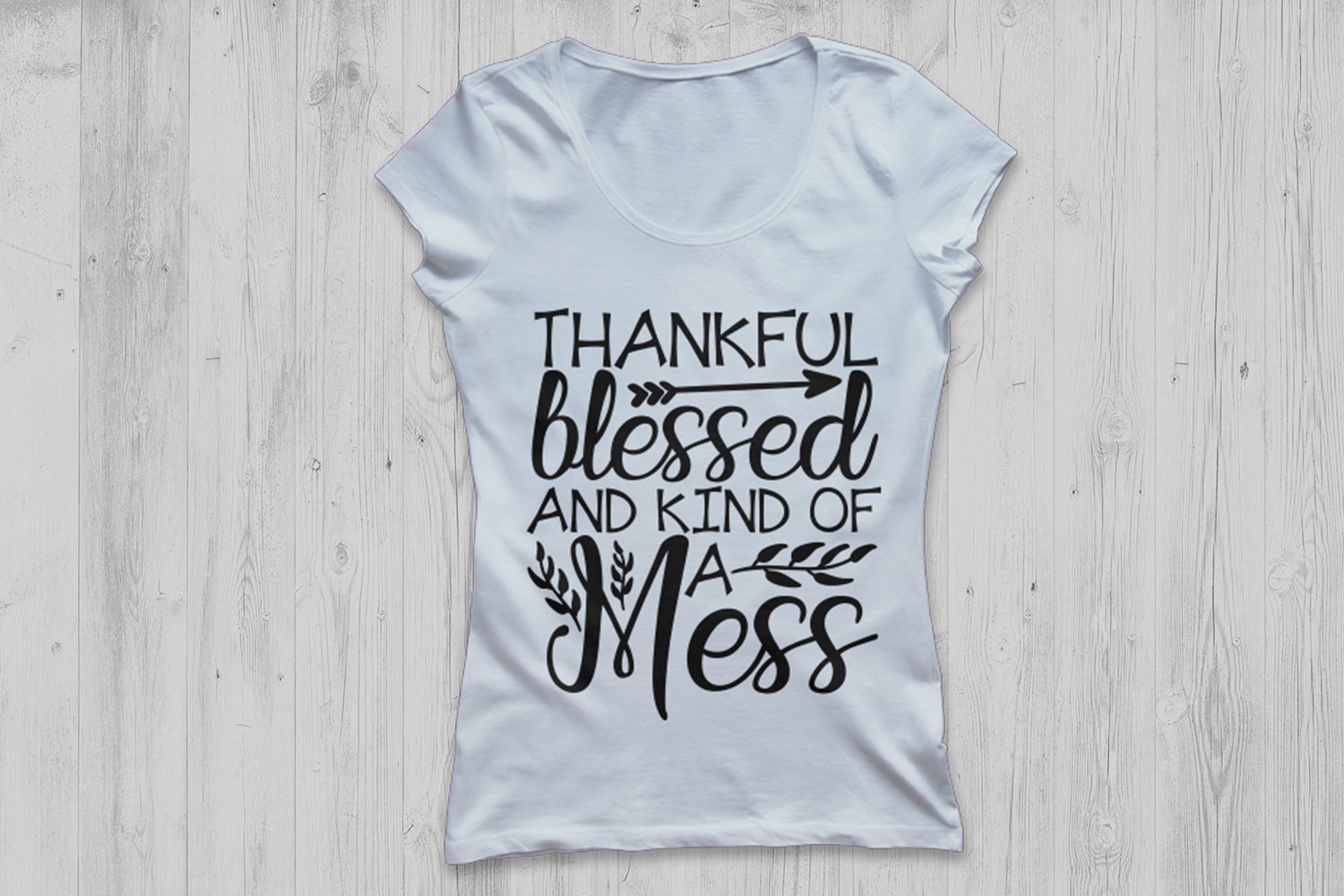 Thankful Blessed And Kind Of A Mess Svg, Thanksgiving Svg. (380896