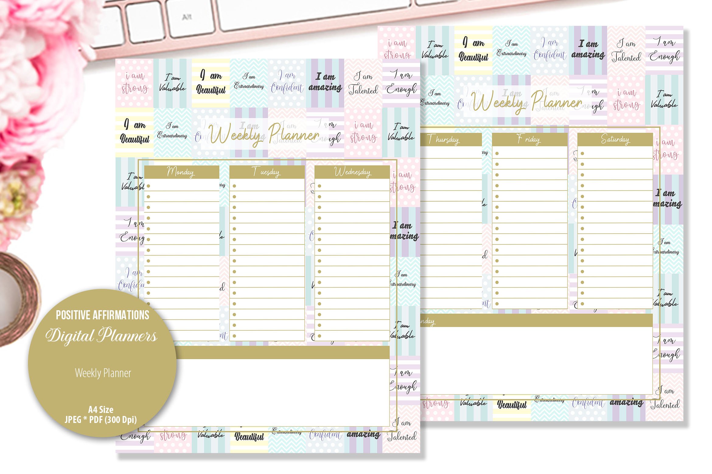 Positive Affirmations Digital Planner
