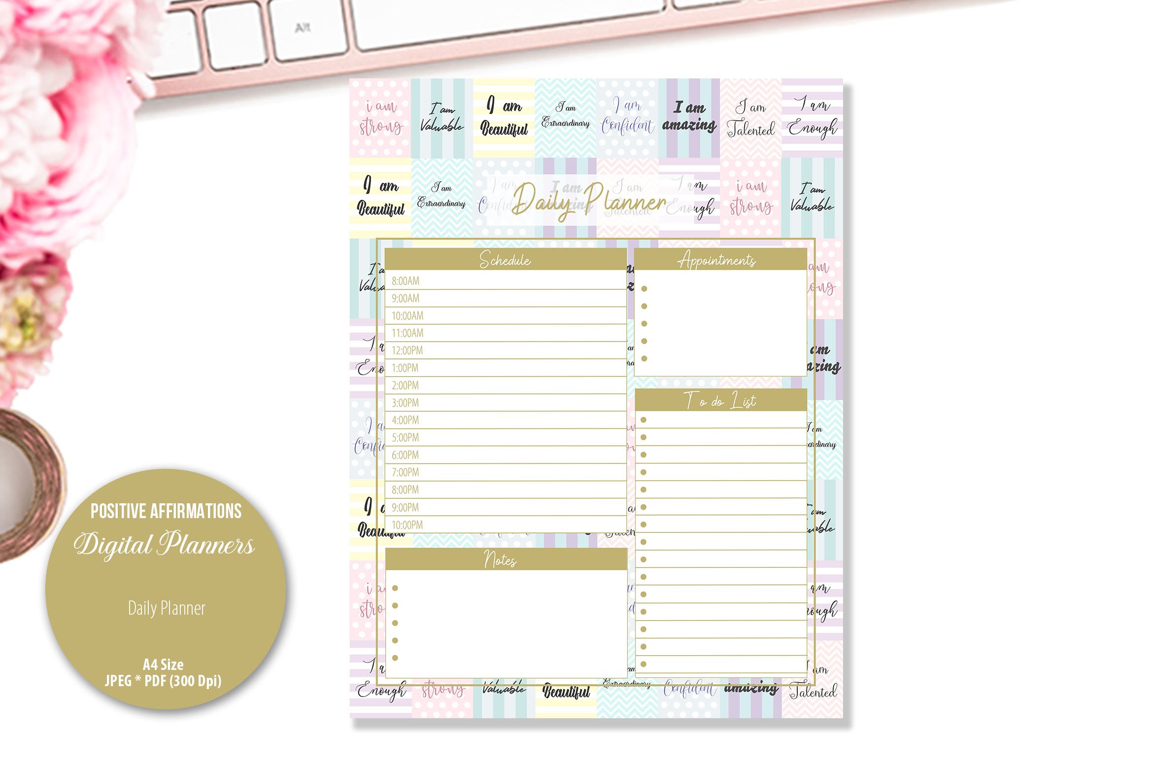 Positive Affirmations Digital Planner