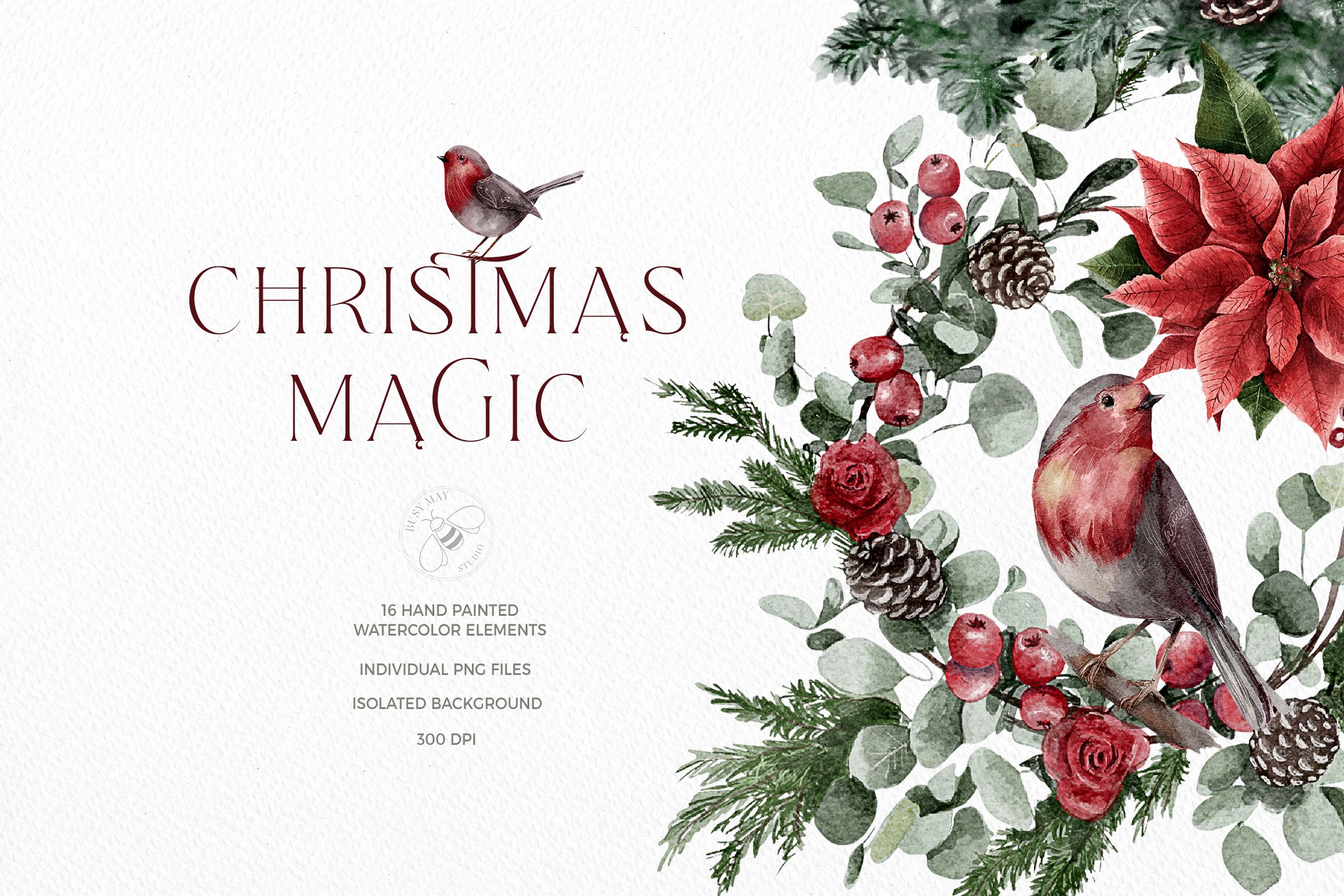 Christmas Magic Illustrations Clip art PNG Festive Tradition (1015924) | Illustrations | Design