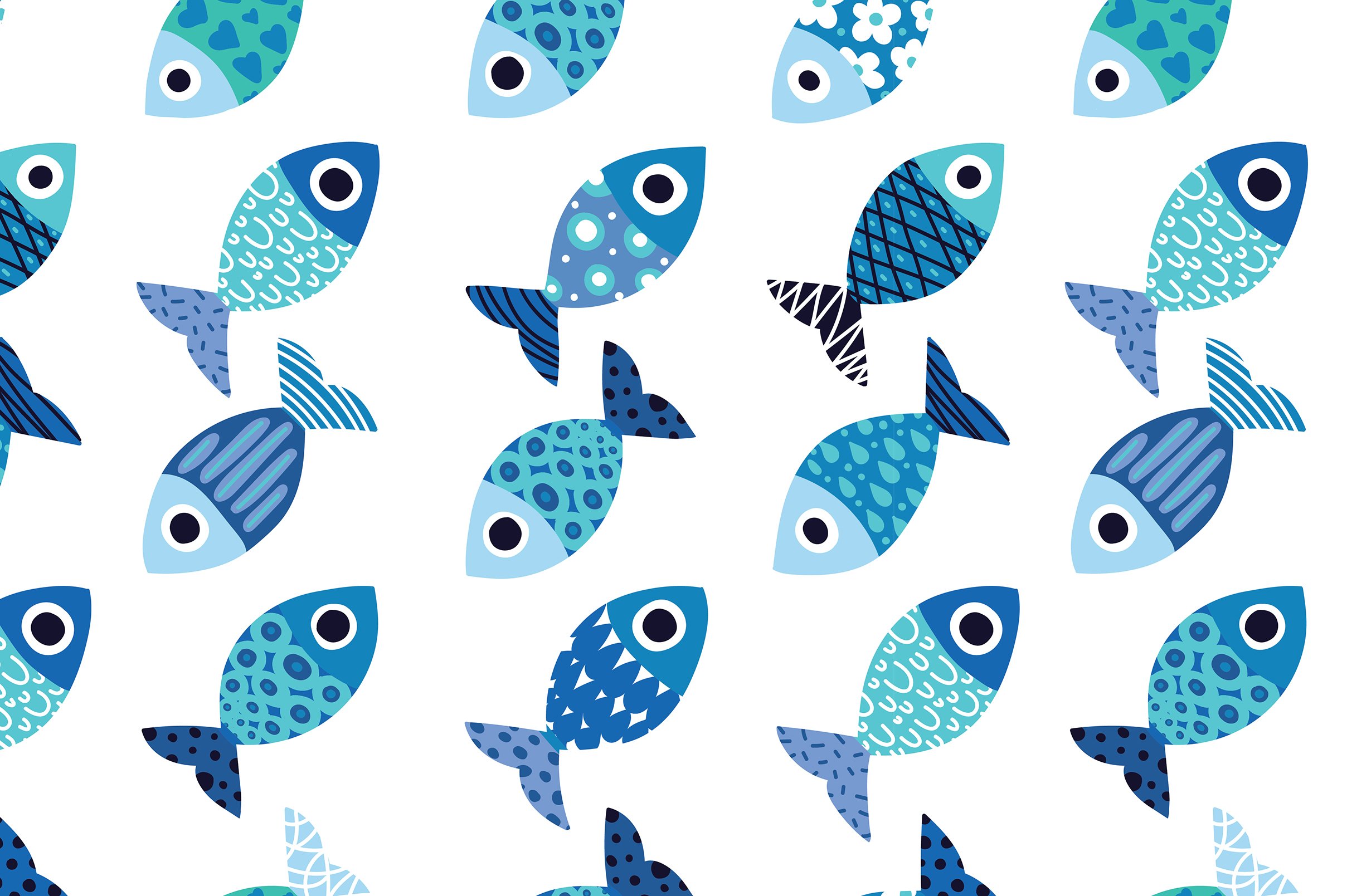 Fish! fish! fish! (278368) | Patterns | Design Bundles