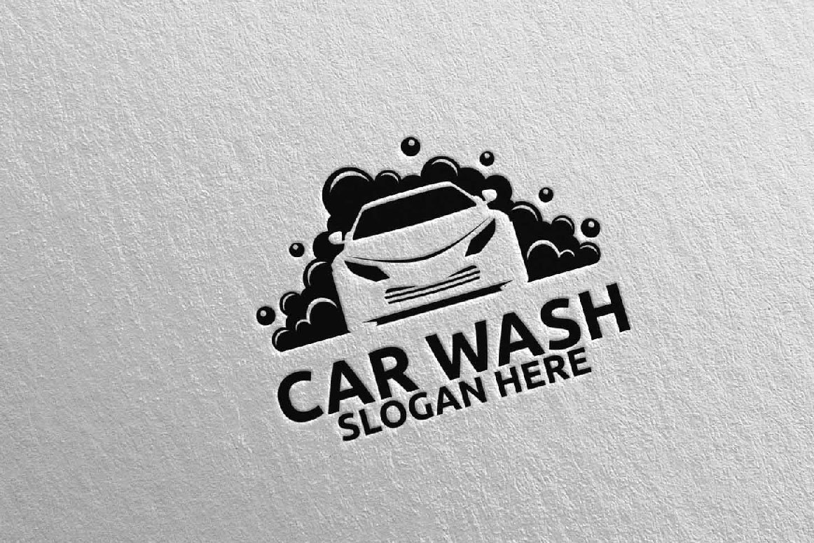 Car Wash Logo, Cleaning Car, Washing and Service Logo 9 (108609