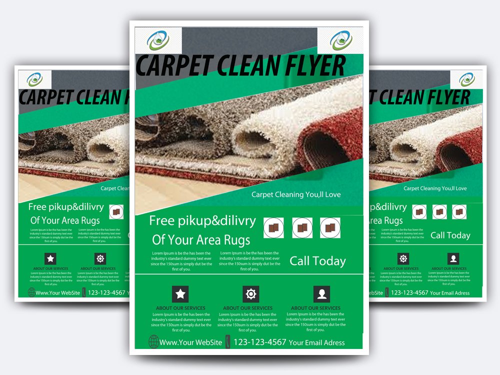 Carpet Clean Flyer (92949) Flyers Design Bundles