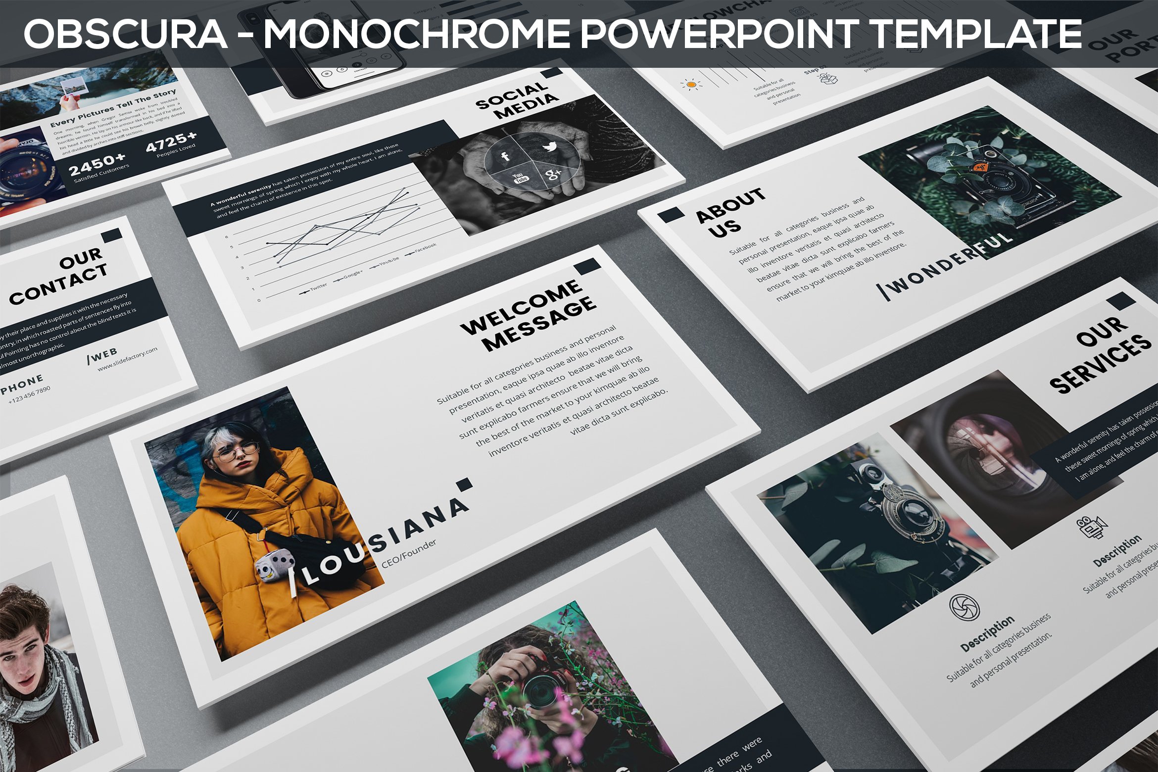 Obscura - Monochrome Powerpoint Template (327632) | Presentation ...