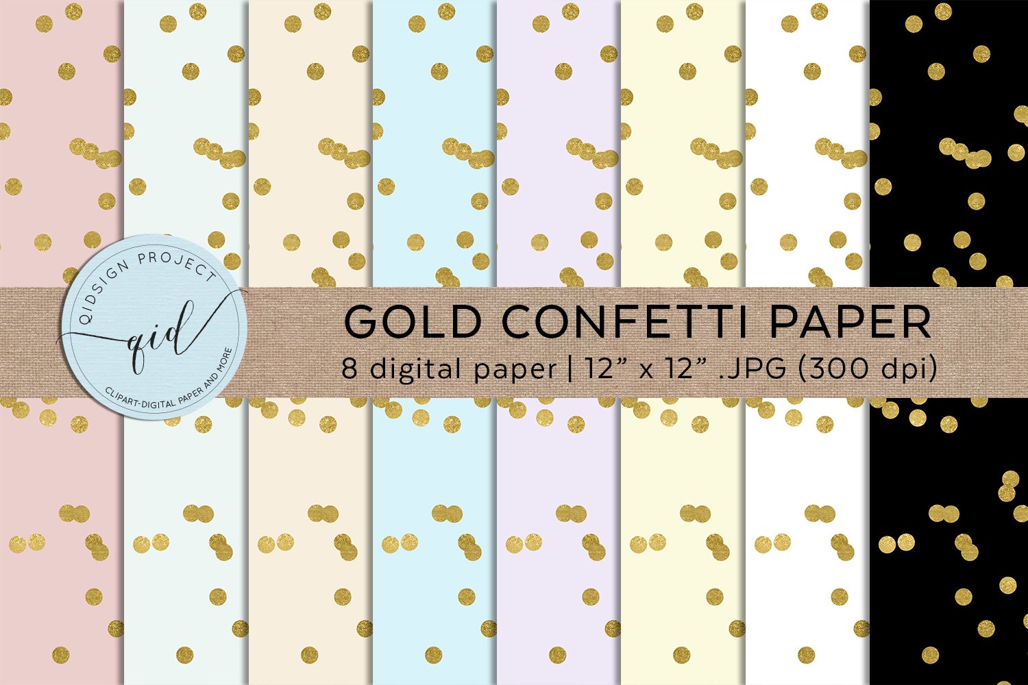 Gold Confetti Paper .JPG Digital Paper (245032) | Patterns | Design Bundles