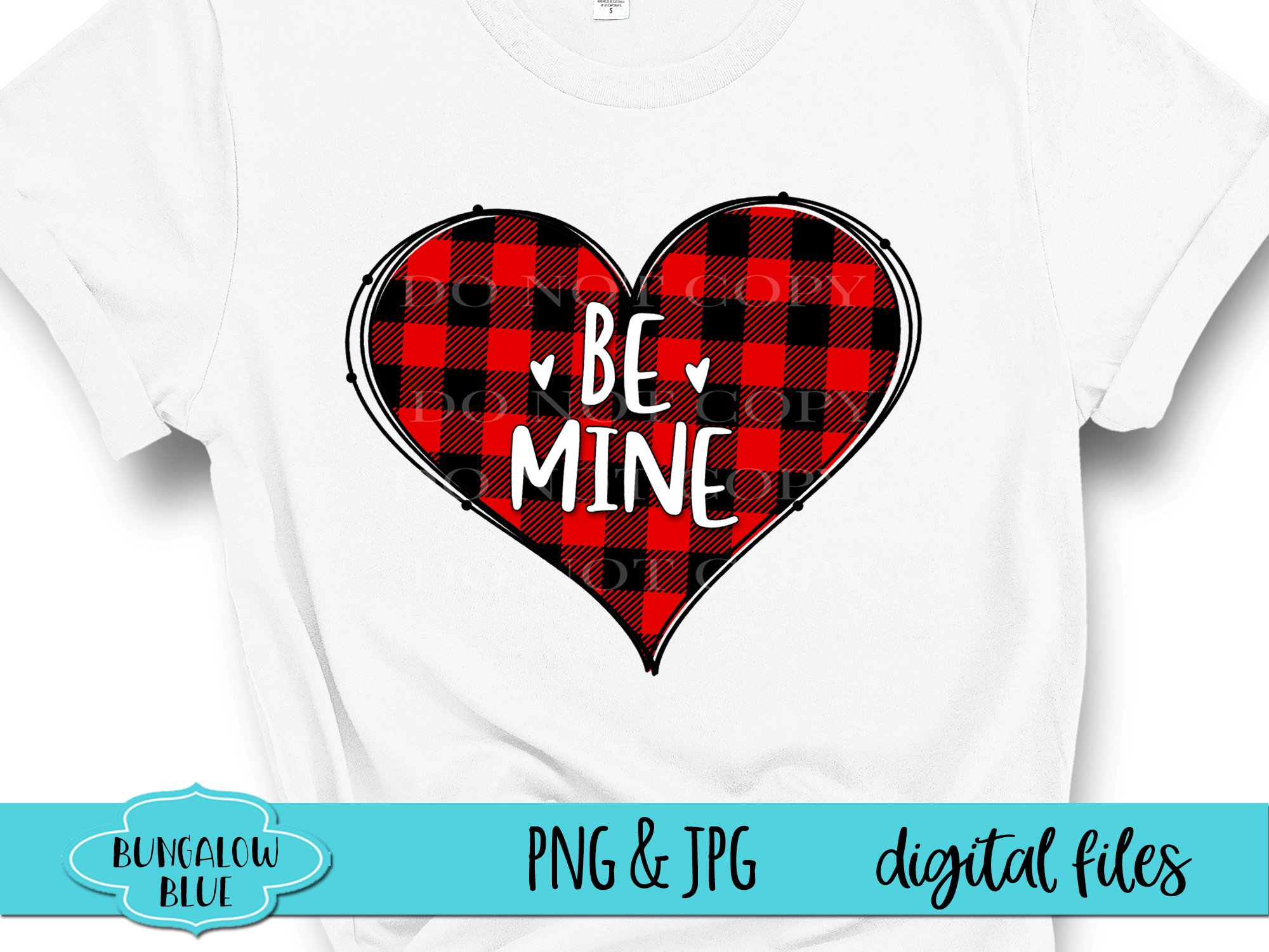 Download Be Mine Buffalo Plaid Valentine Heart Digital Download ...