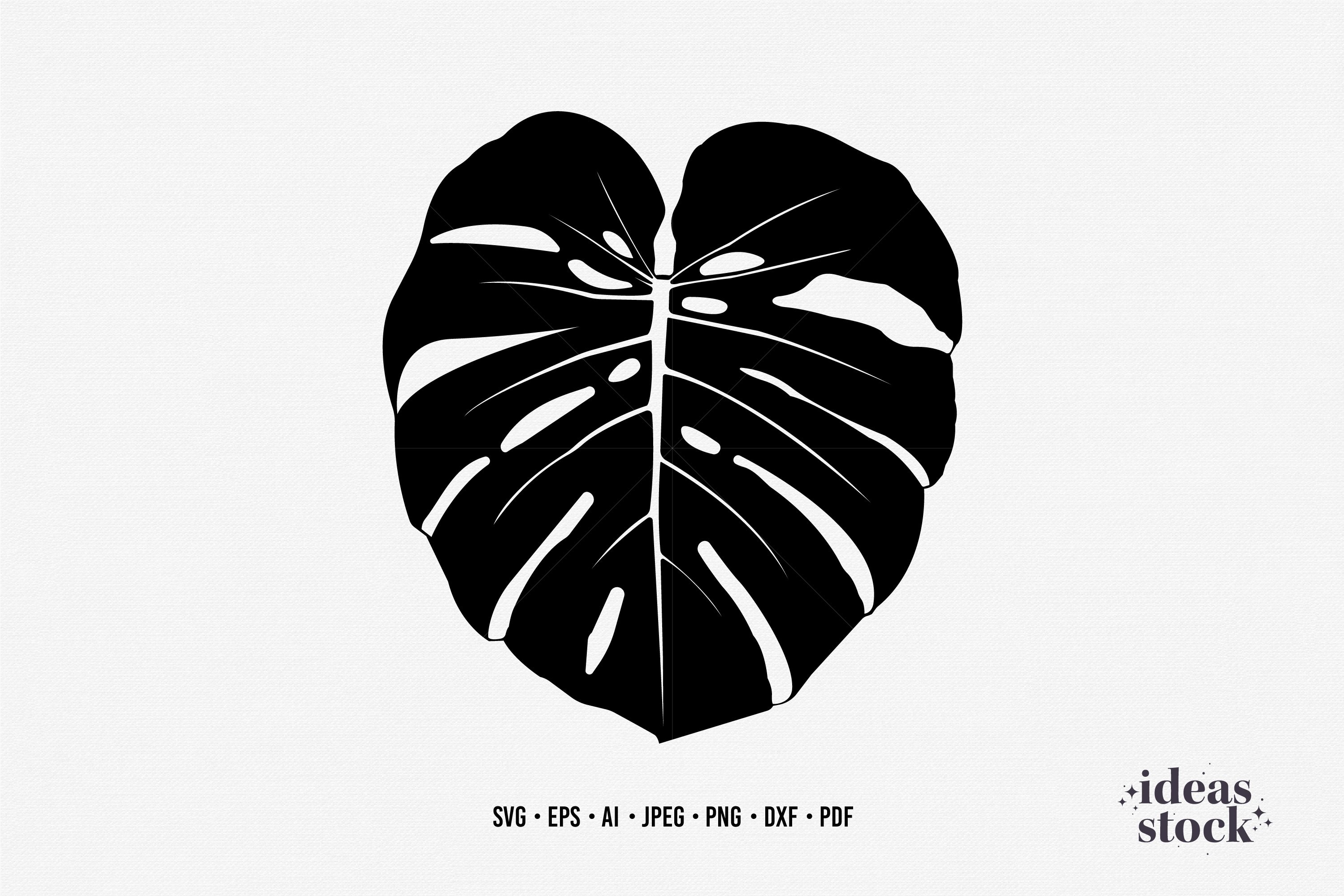 Monstera Svg. Monstera leaf Vector. Monstera Silhouette.