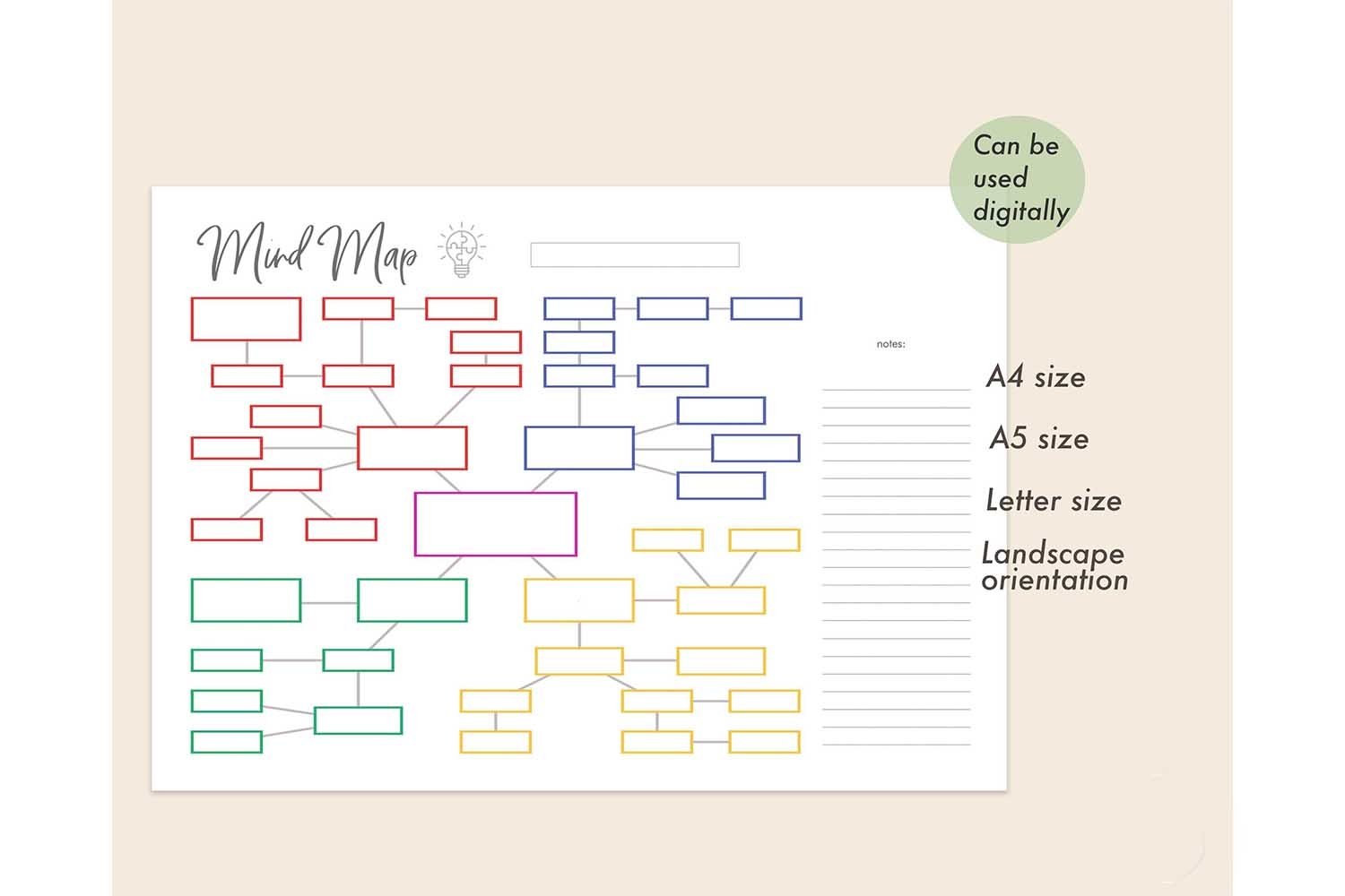 Mind Map Printable (534842) | Printables | Design Bundles