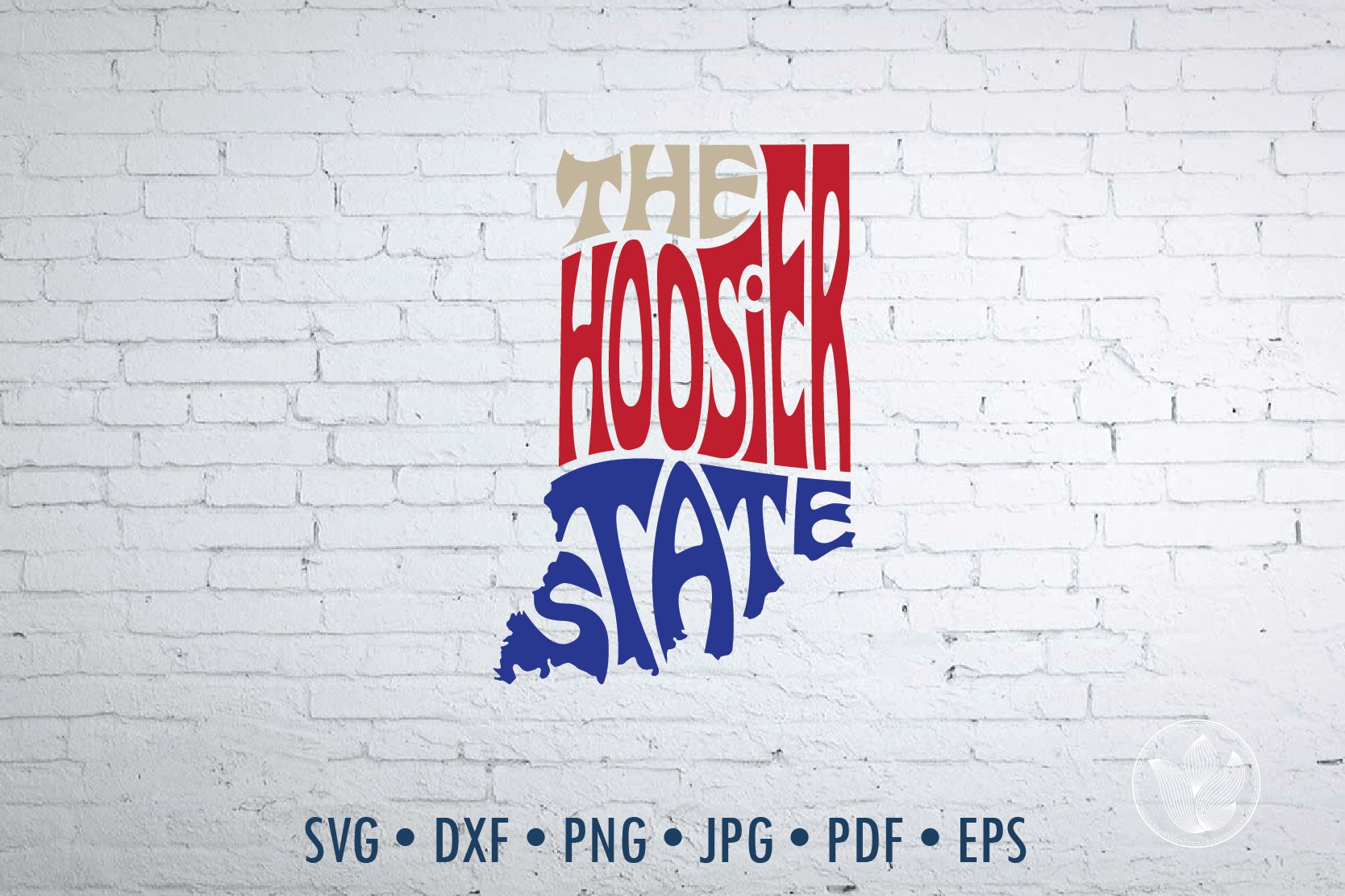 The Hoosier State word Art, Indiana Svg Dxf Eps Png Jpg (845639) Cut