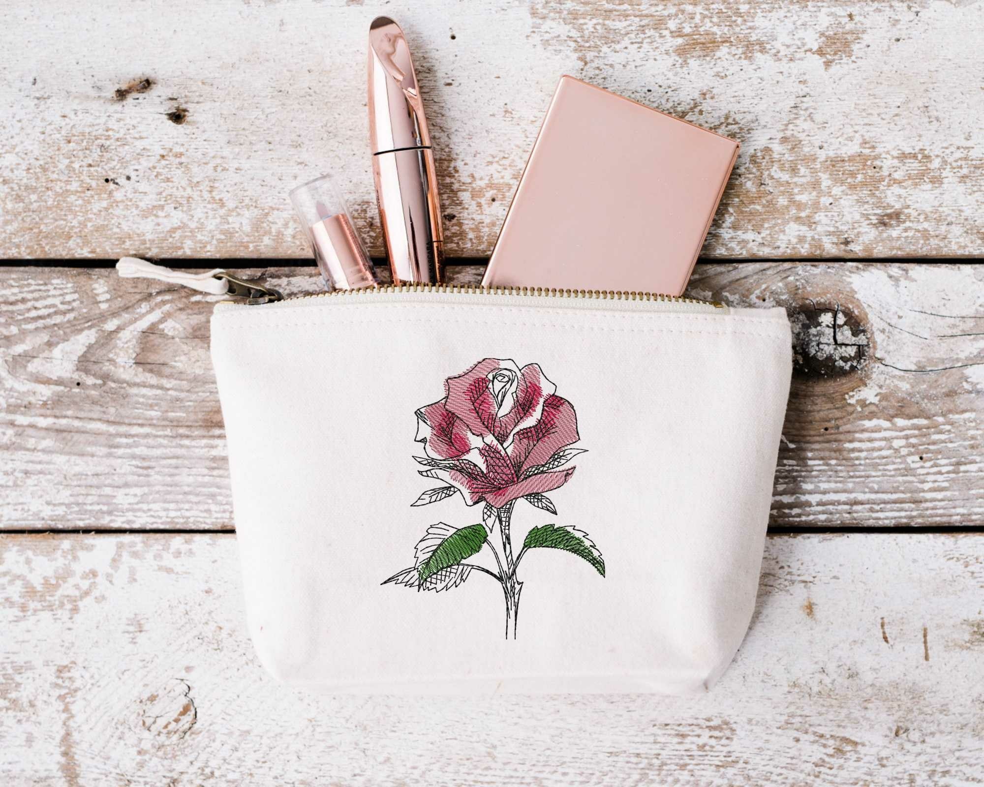 Roseページ Single Rose Illustration Decoration Backround Cnc Stock