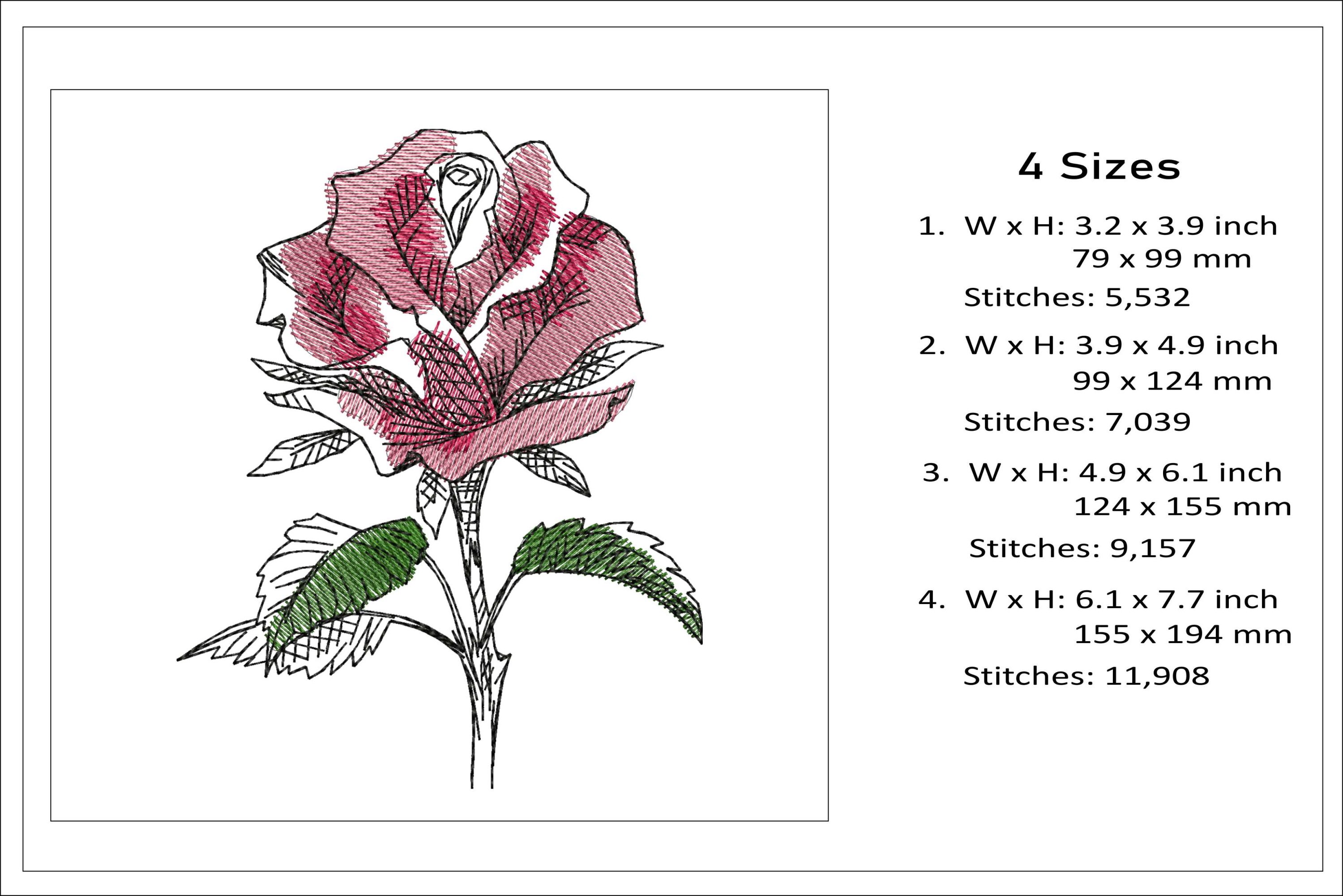 Roseページ Rose embroidery design (2273563)
