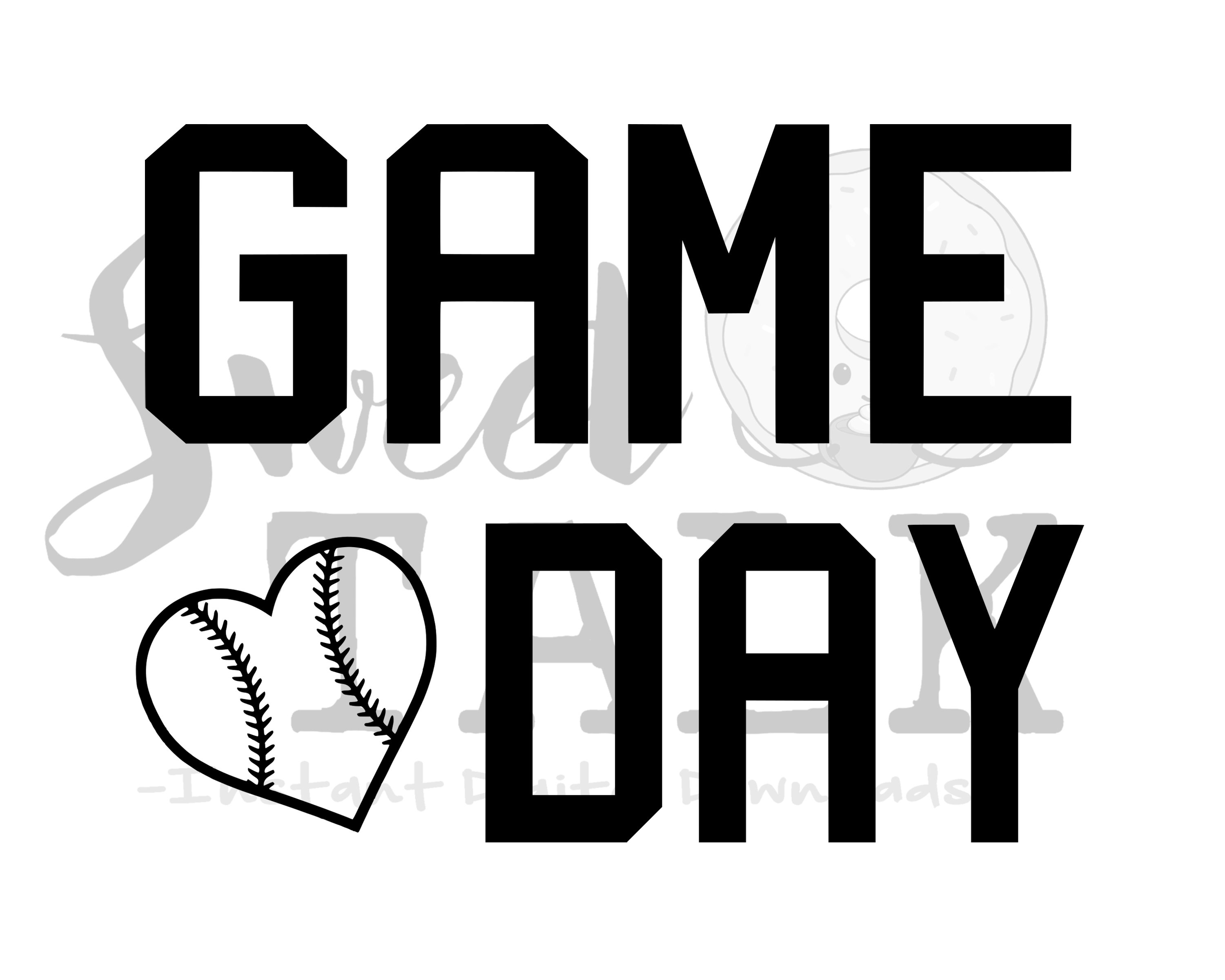 Game Day Baseballsvg,dxf,png,jpg, Instant Digital Download (80537