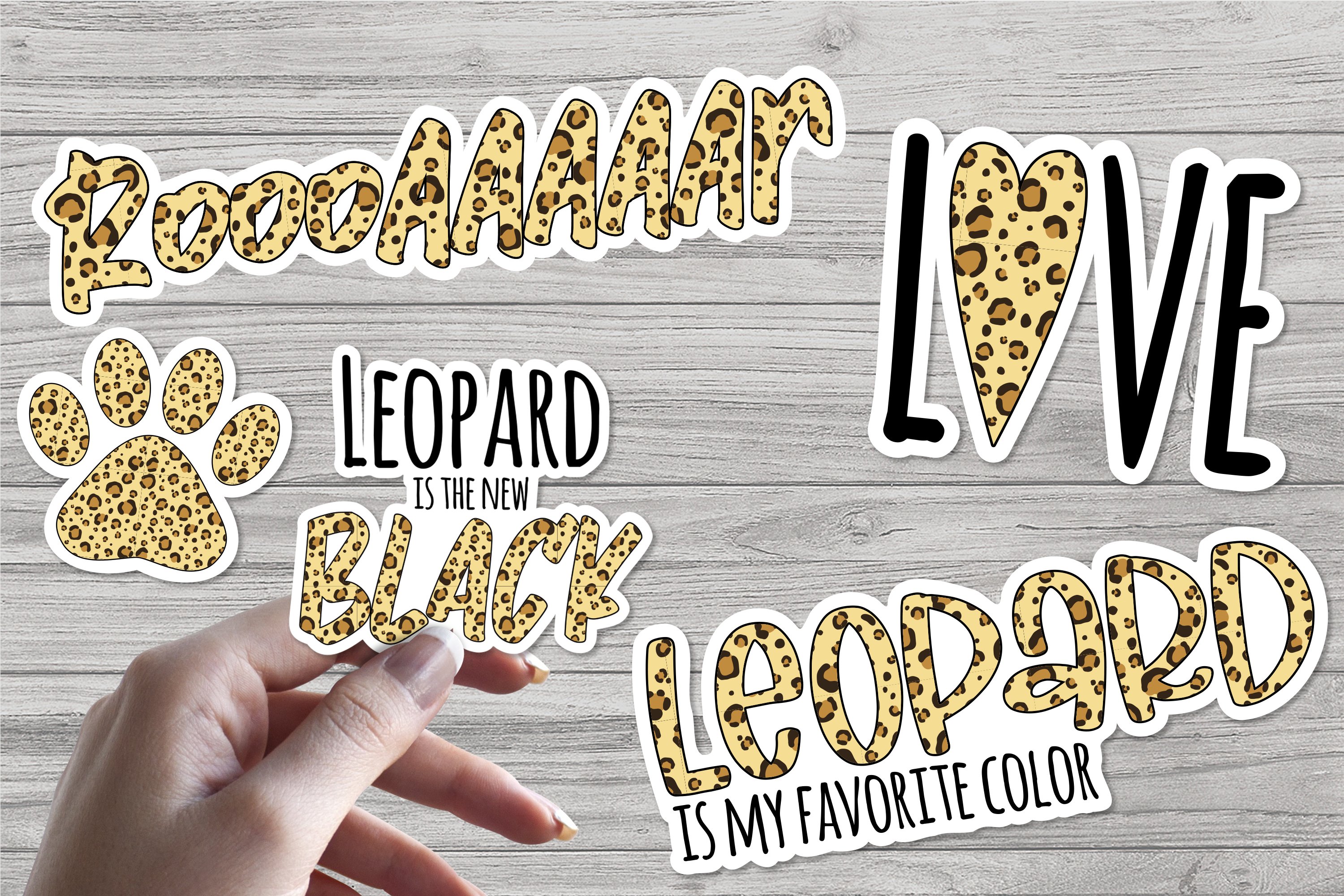 Leopard print quotes Printable stickers (1122664) Stickers Design