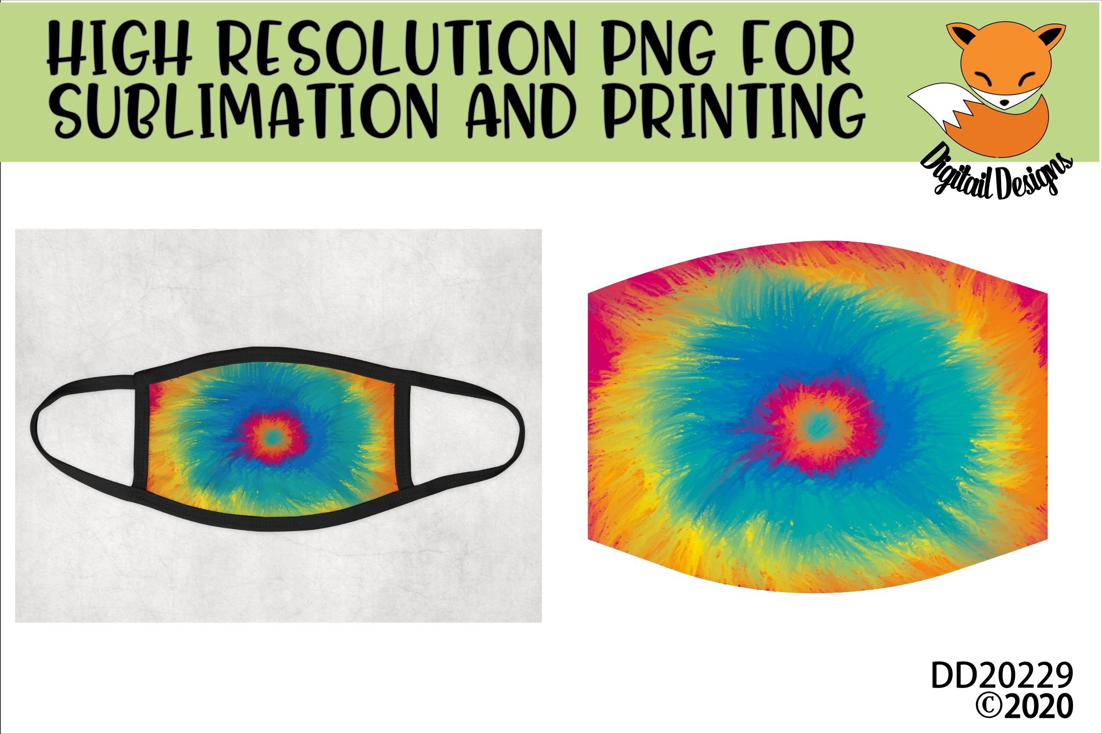 Tye Dye Pattern Sublimation Design For Masks (777574) Sublimation
