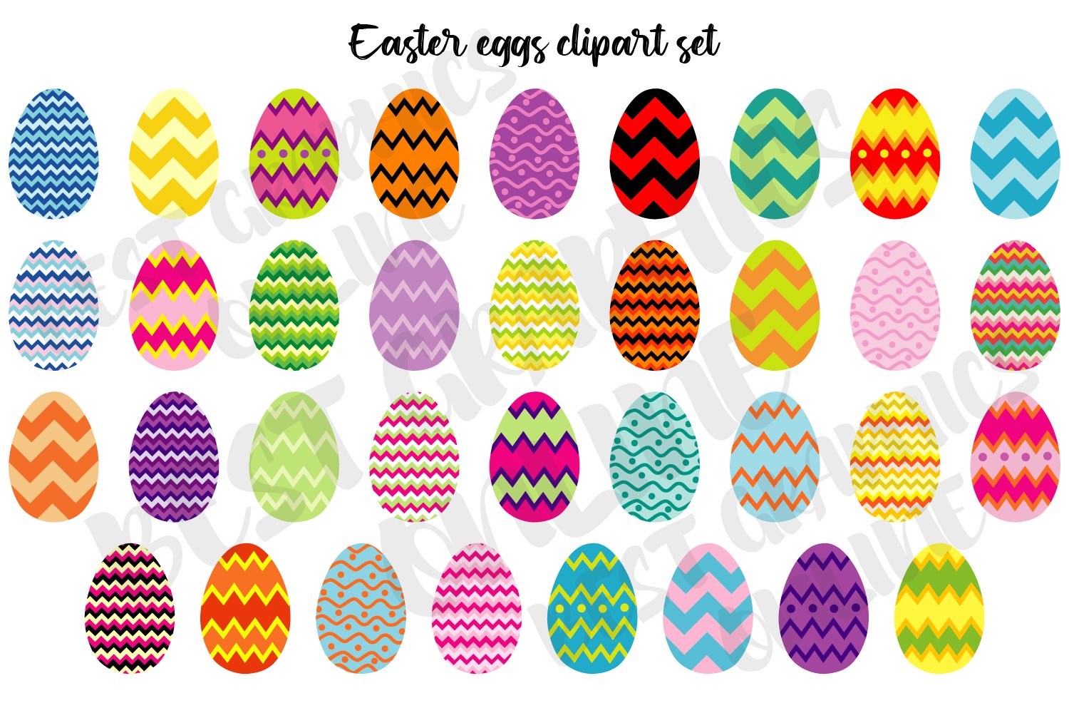 Row Of Easter Eggs Clip Art