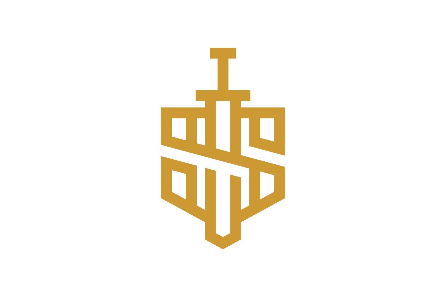 Initial S For Sword And Shield Illustration Logo Template 5430 Logos Design Bundles