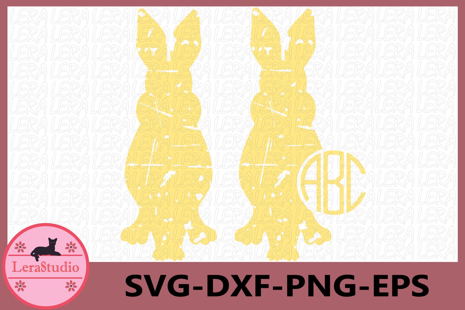 Rabbits Grunge svg, Bunnies SVG, Grunge SVG, Rabbits (229642 ...