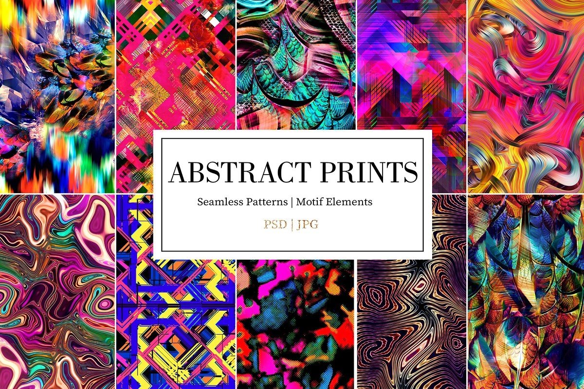 Abstract Prints (224889) Patterns Design Bundles