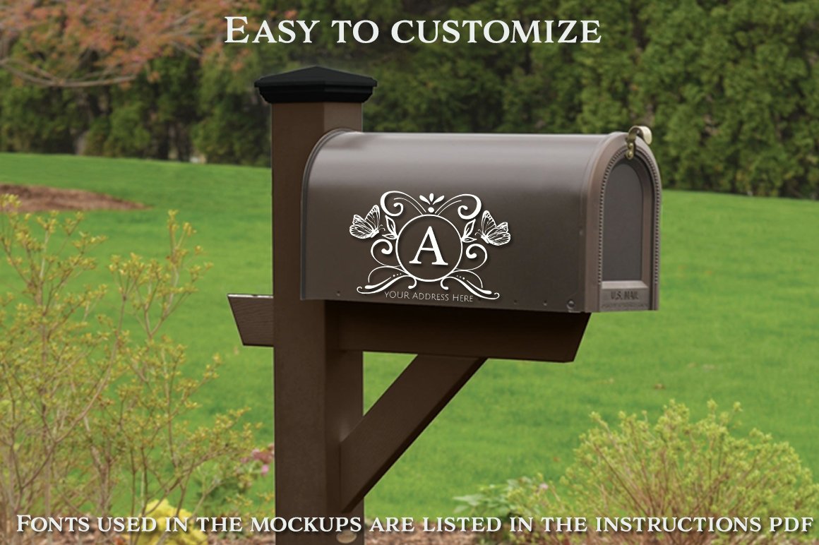 10 Mailbox Decals Pack SVG DXF EPS and PNG (214860) Signs Design Bundles