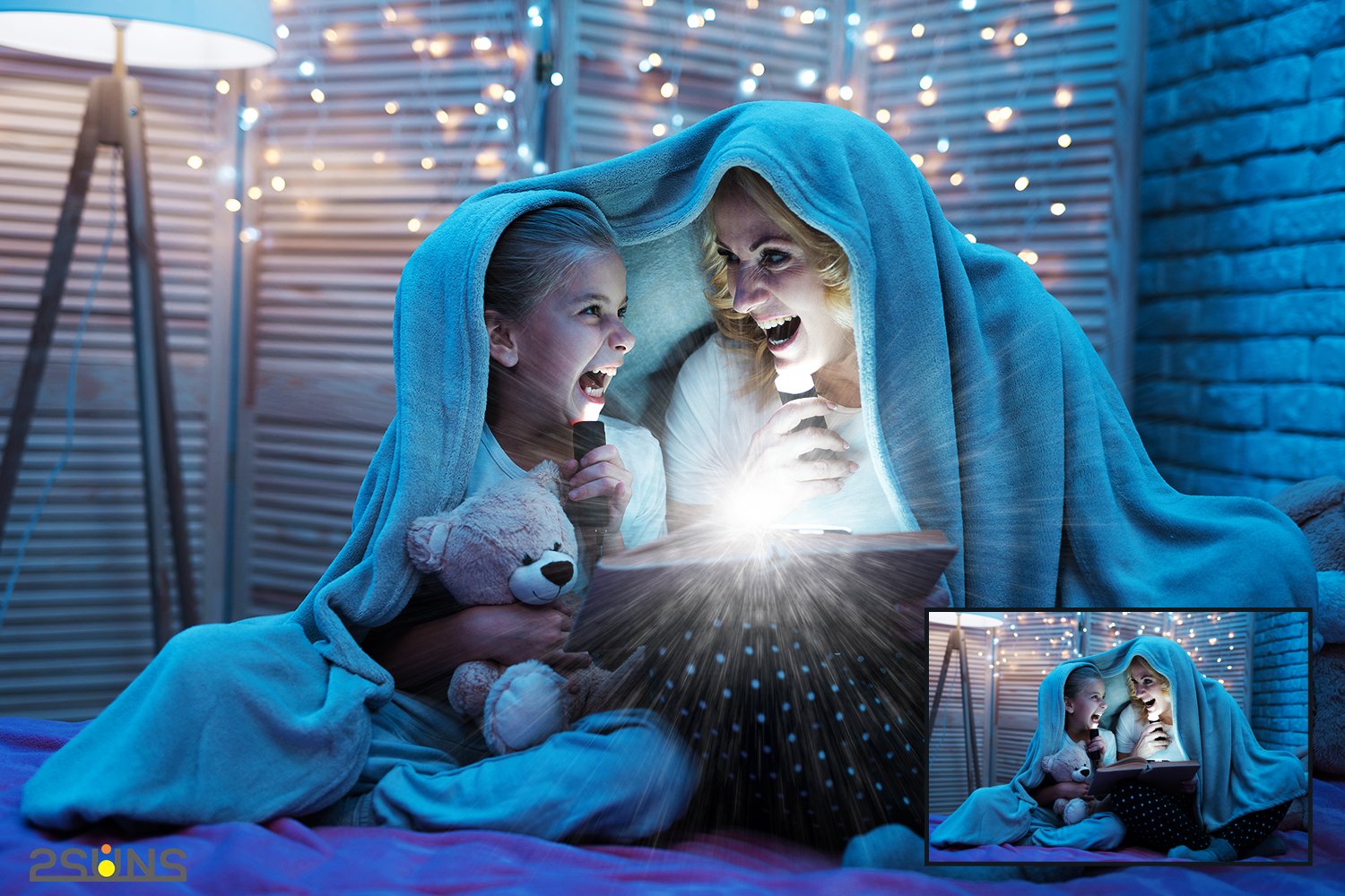 30 Christmas Photo overlays, photoshop overlays, Lamp light example image 6