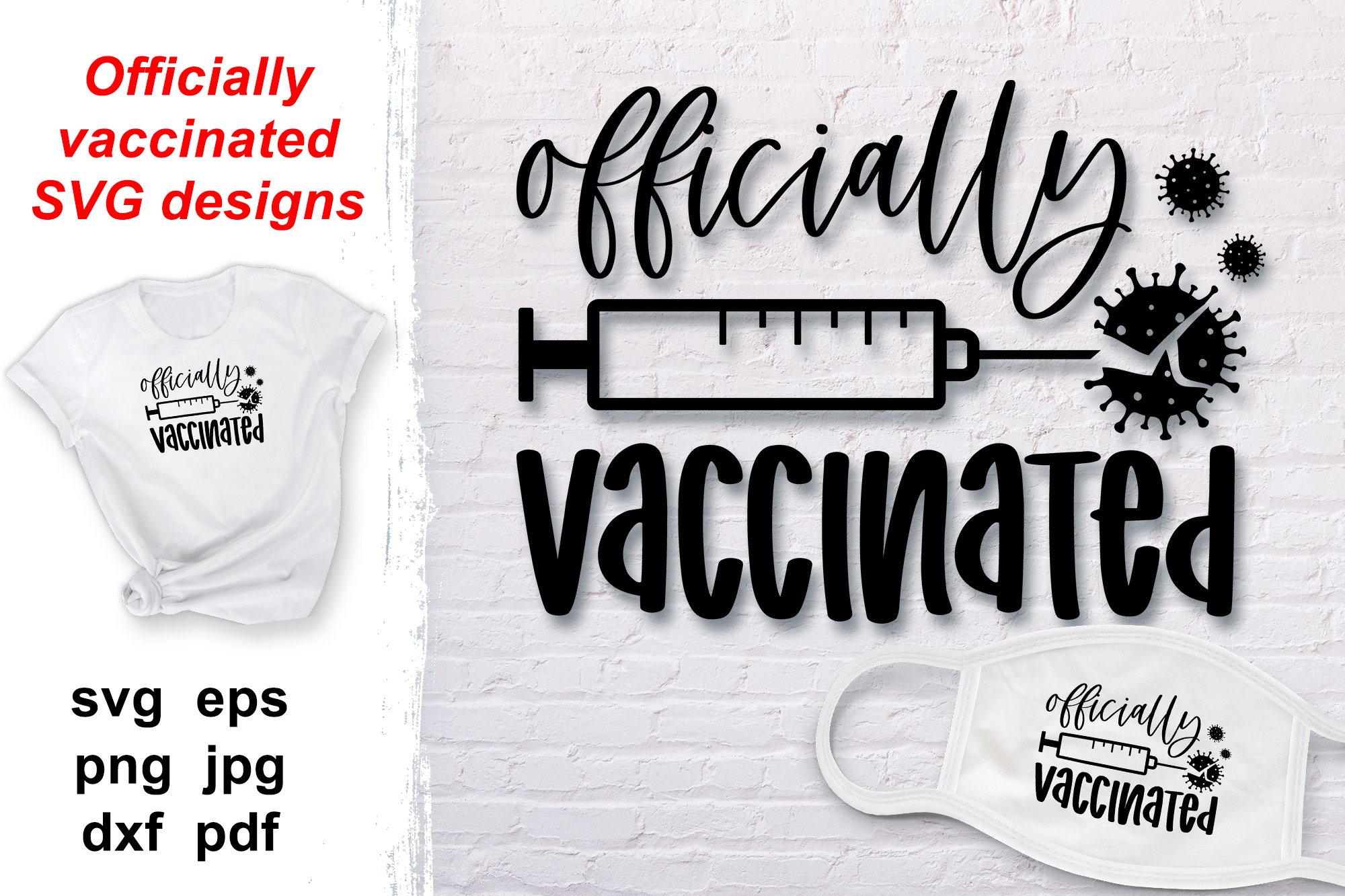 Quarantined Svg Vaccine Quote Svg Png Masked and Vaccinated Svg Clipart Eps Corona Virus Covid Vaccine Svg Cricut Mask Svg