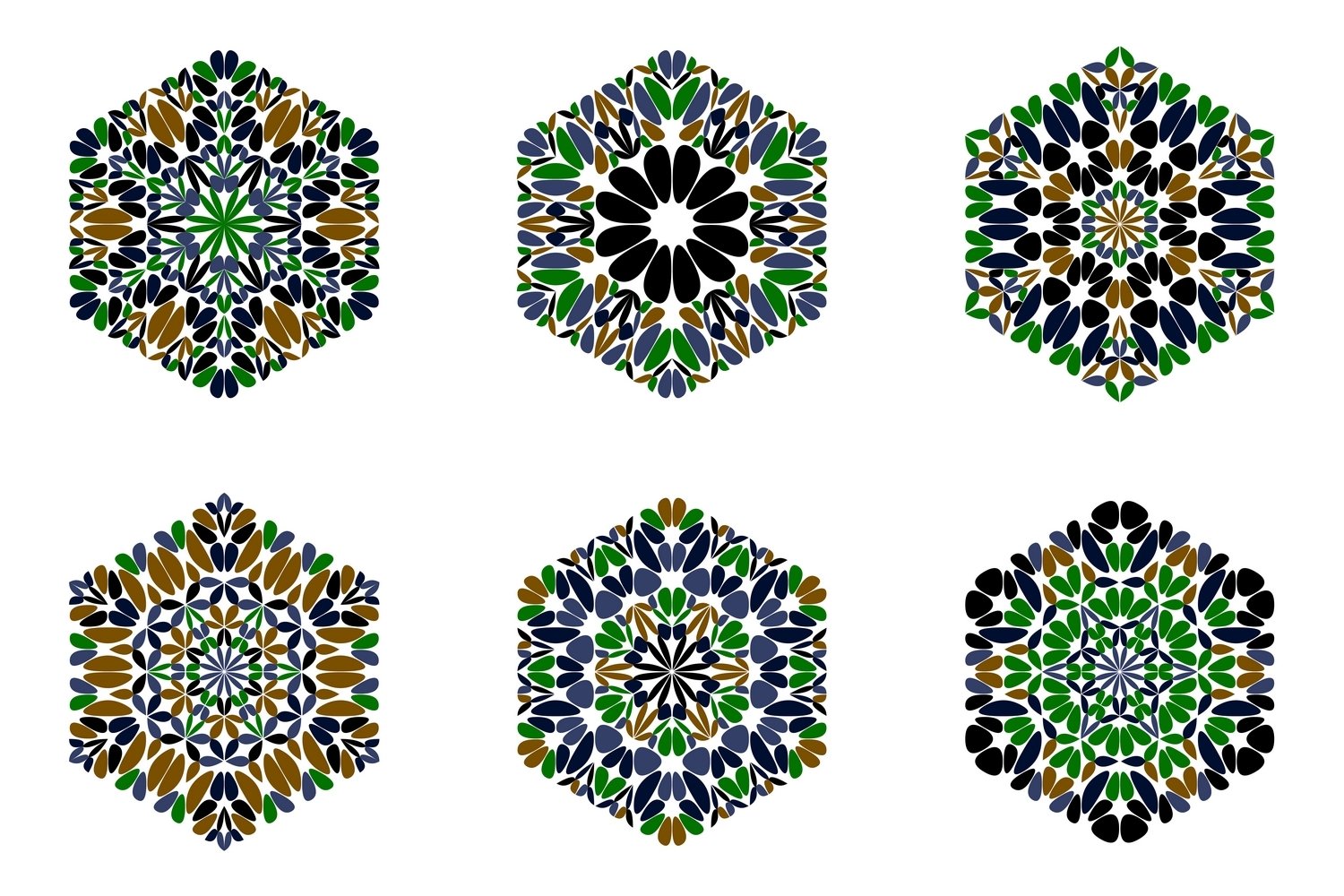 24 Floral Hexagon Logo Designs (344202) | Logos | Design Bundles
