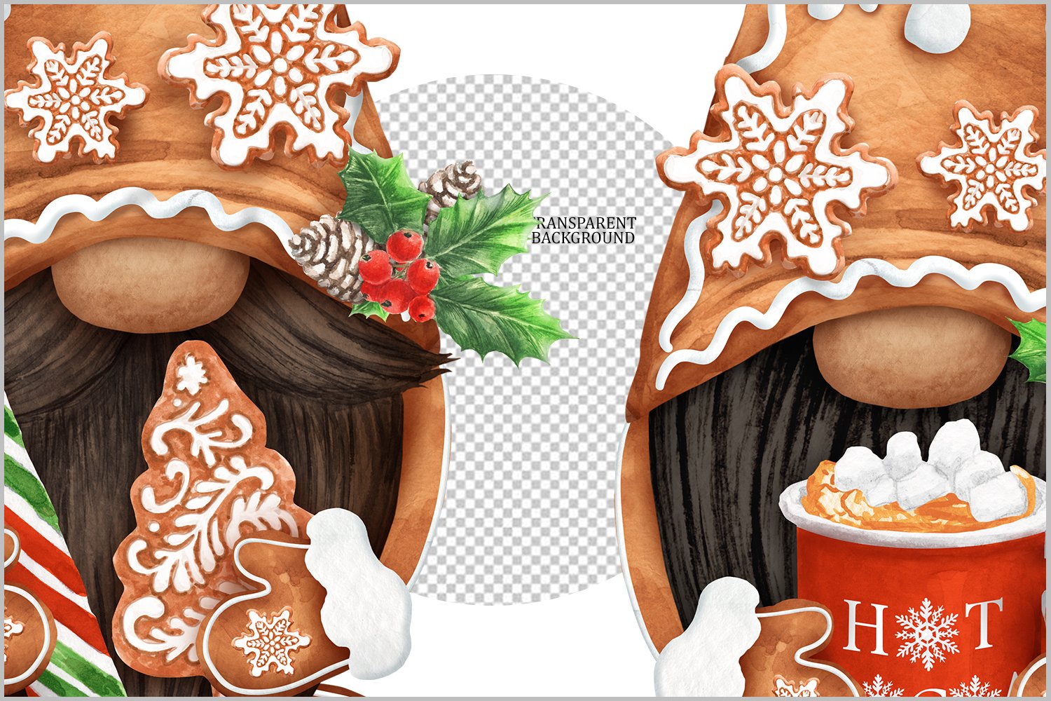 African American Christmas Gnome| Gingerbread Gnomes| Gnomes, image size:1500x1000