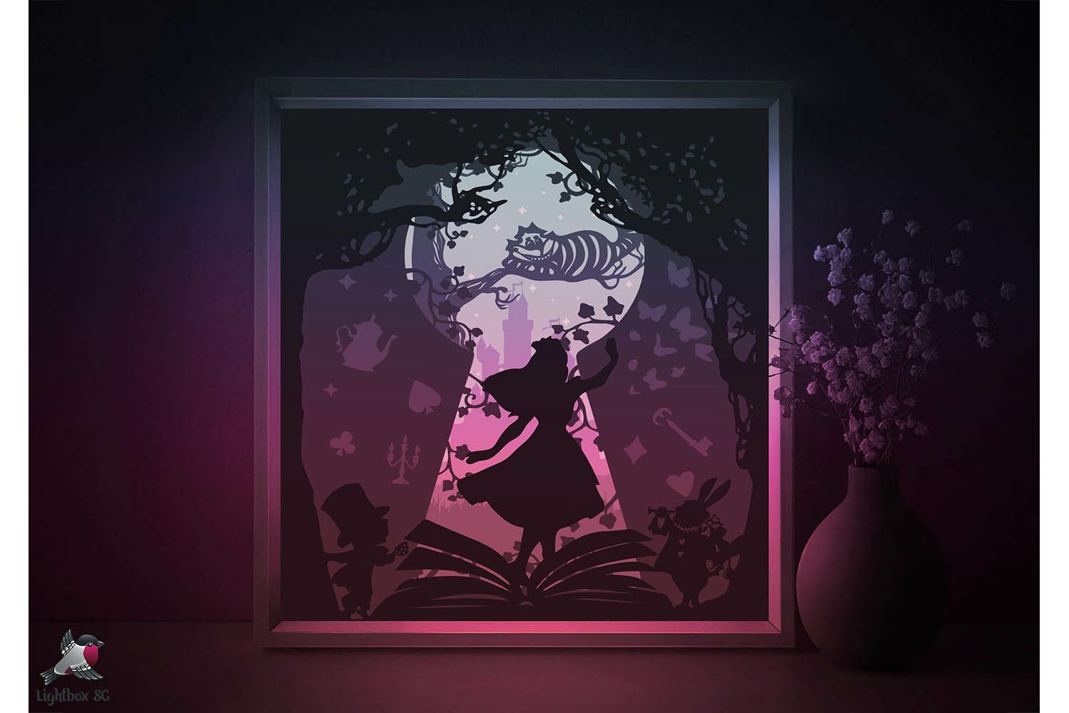 Alice in Wonderland Lightbox SVG Paper cut (2122471)