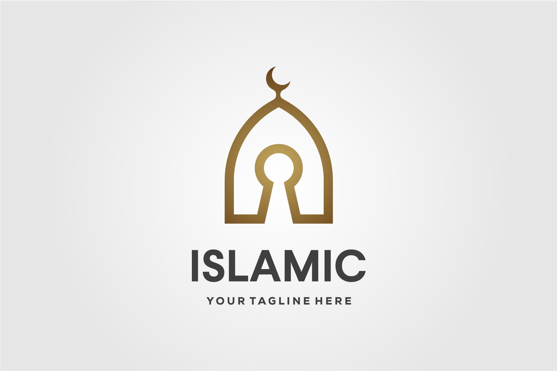 islamic dome logo key line art vector illustration design (1803084 ...
