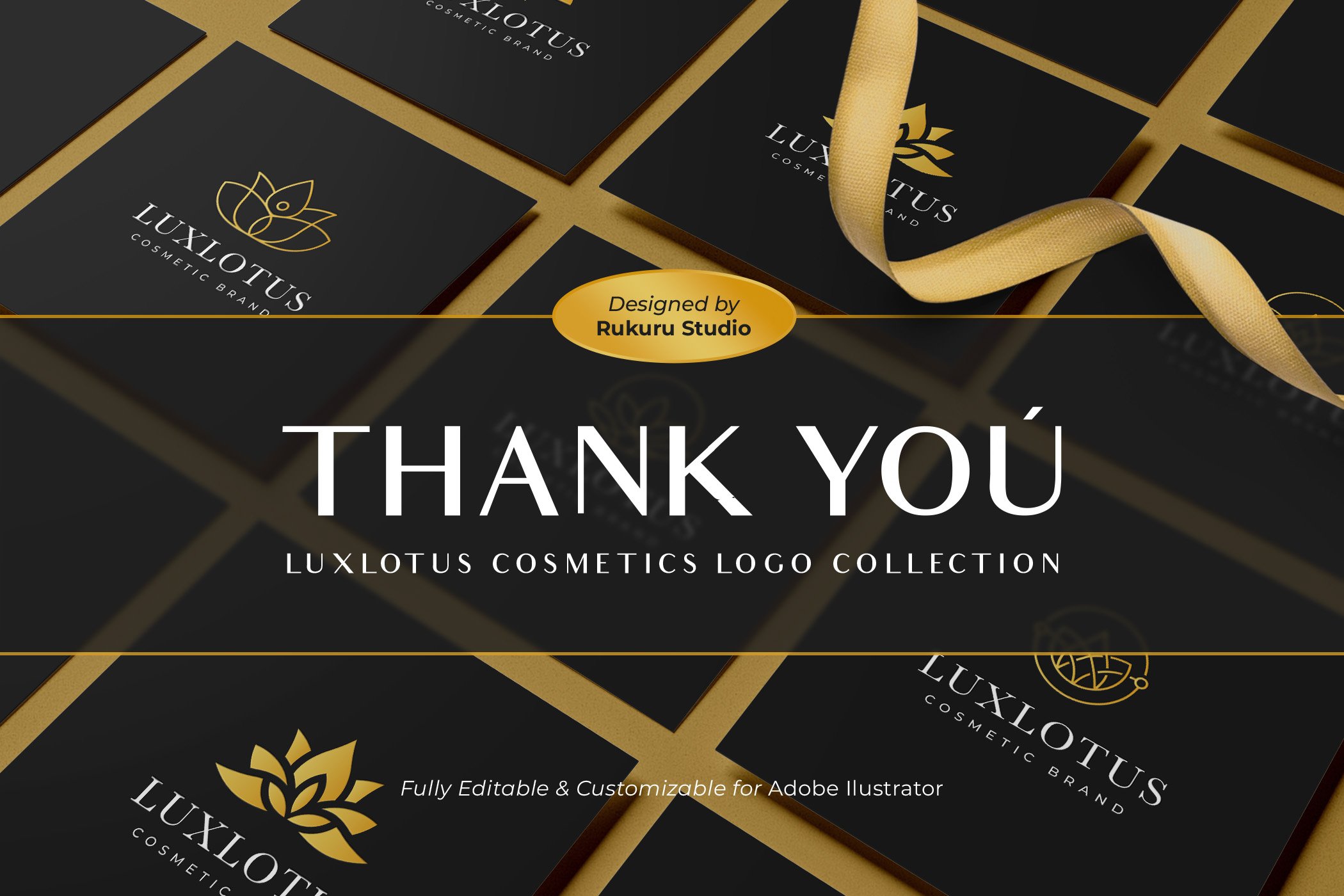 Luxury Lotus Cosmetic Logo Collection, image size:2100x1400