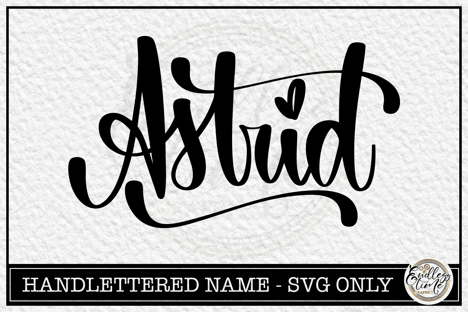 アストリット様 Astrid - Handlettered Name SVG Cut file