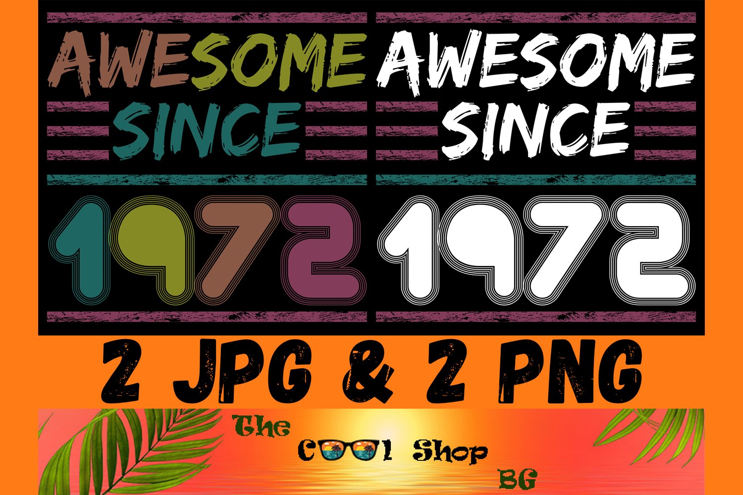 Awesome Since 1972 Shirt PNG, 50th Birthday Gift