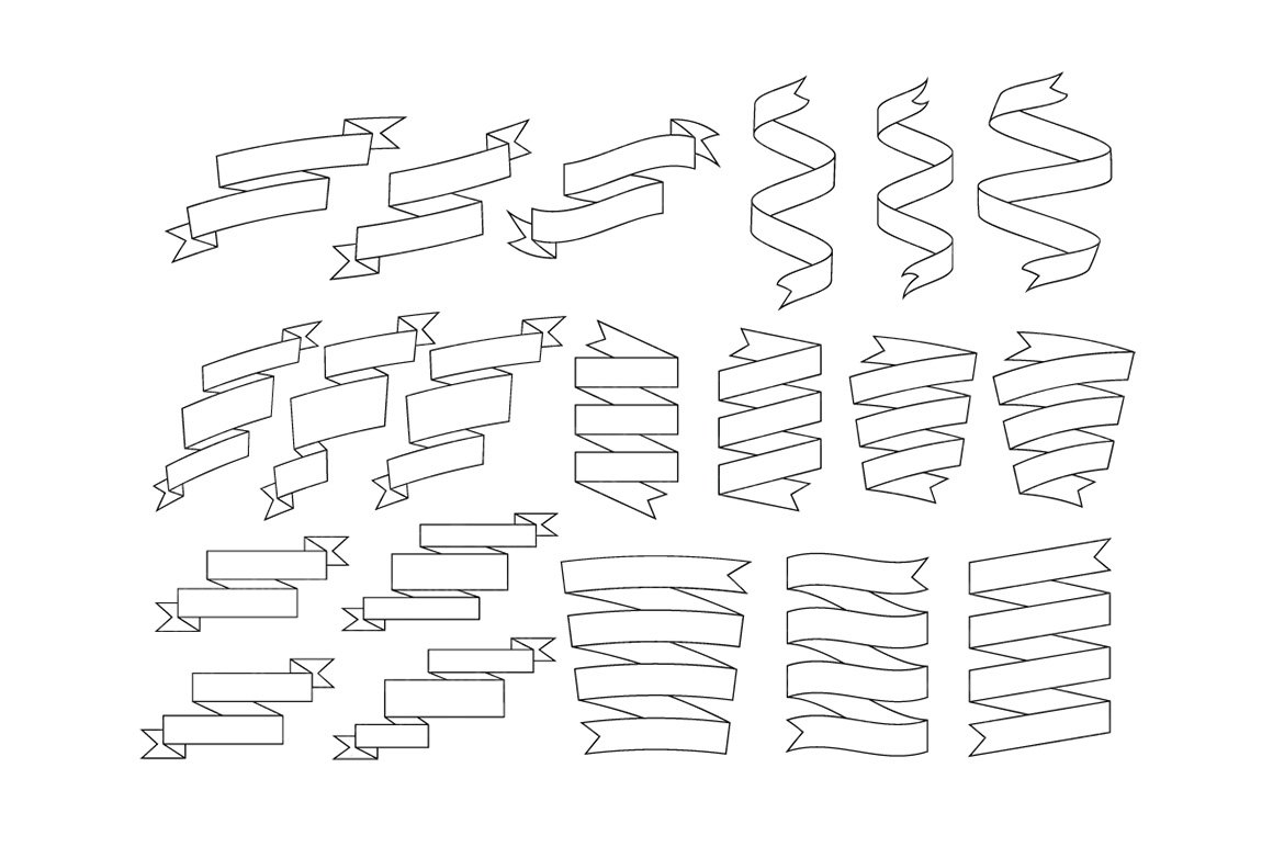 Scroll Banner SVG, Ribbon banner SVG files for Silhouette Cameo and