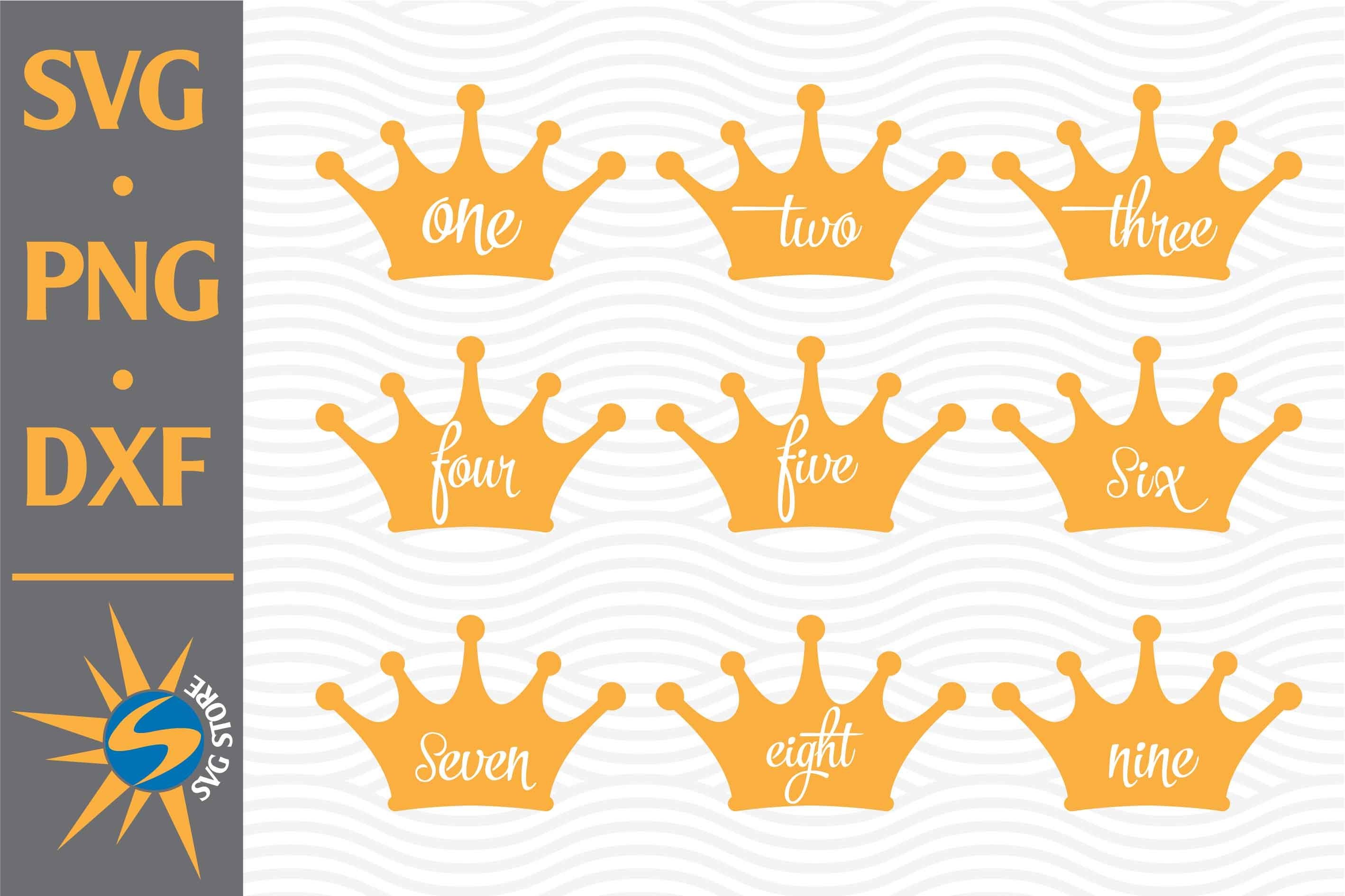 Crown Numbers SVG, PNG, DXF Digital Files Include, image size:2837x1891