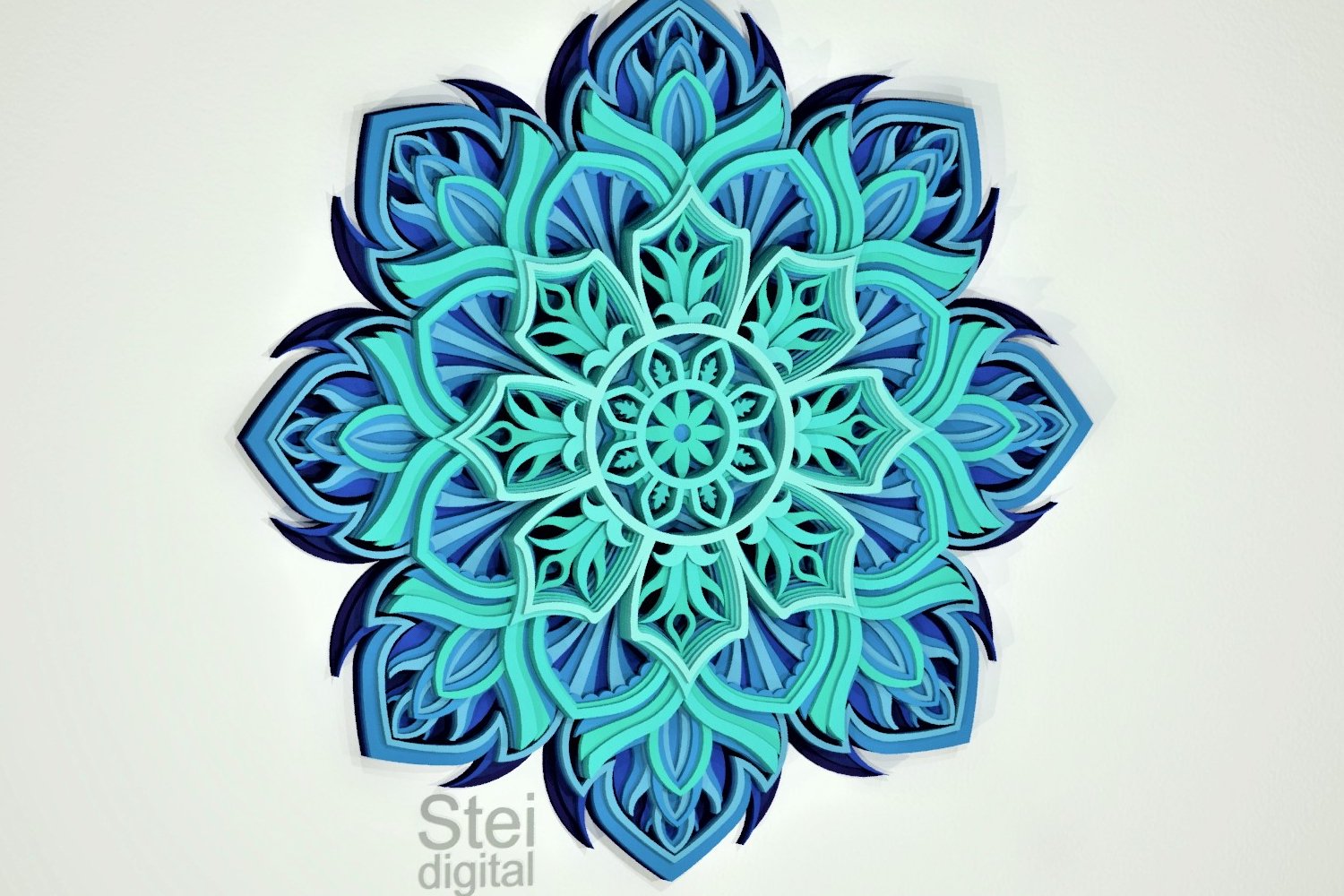 Download 3d layered Flower mandala Cricut SVG, DXF laser cut file ...