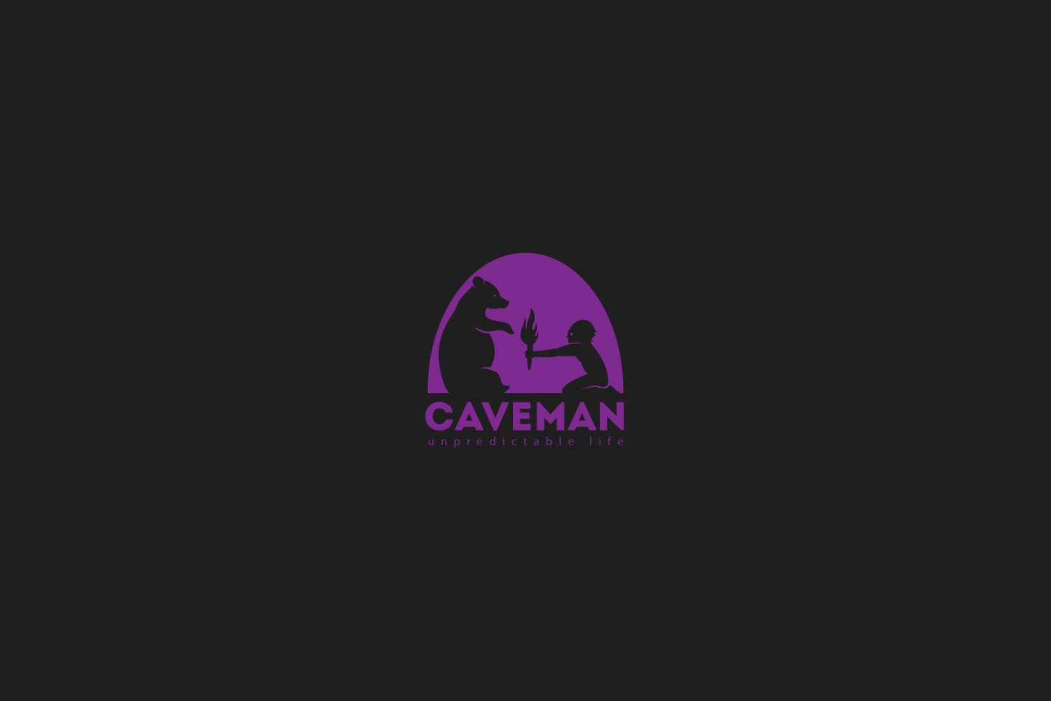 Caveman Logo Template (94754) Logos Design Bundles