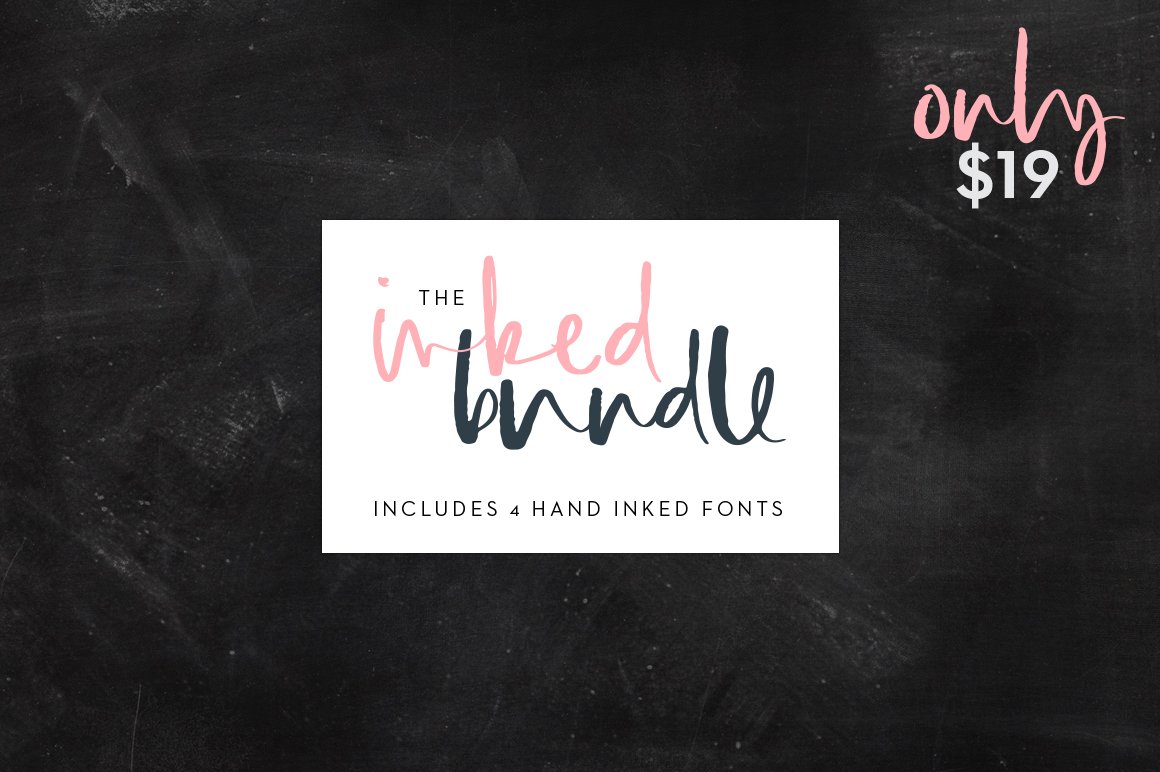 The Inked Bundle (12749) Script Font Bundles