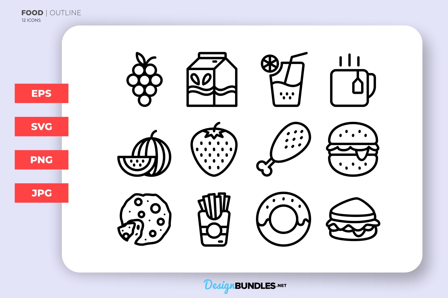 Food Outline Icons