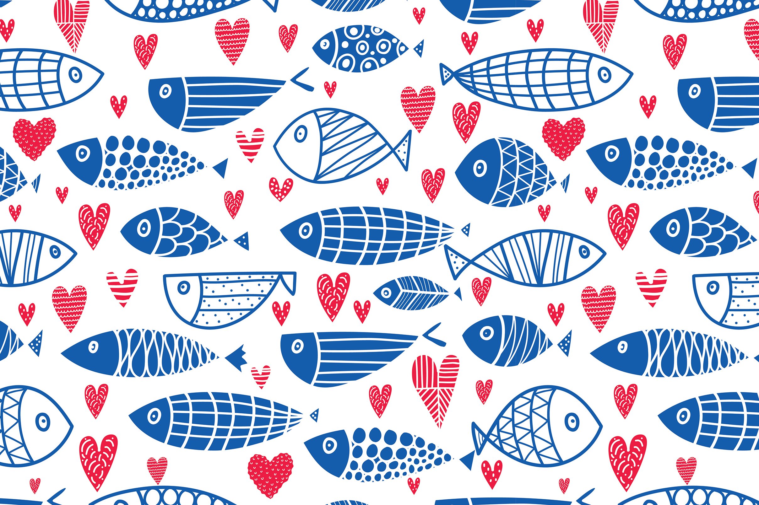 Fish! fish! fish! (278368) | Patterns | Design Bundles
