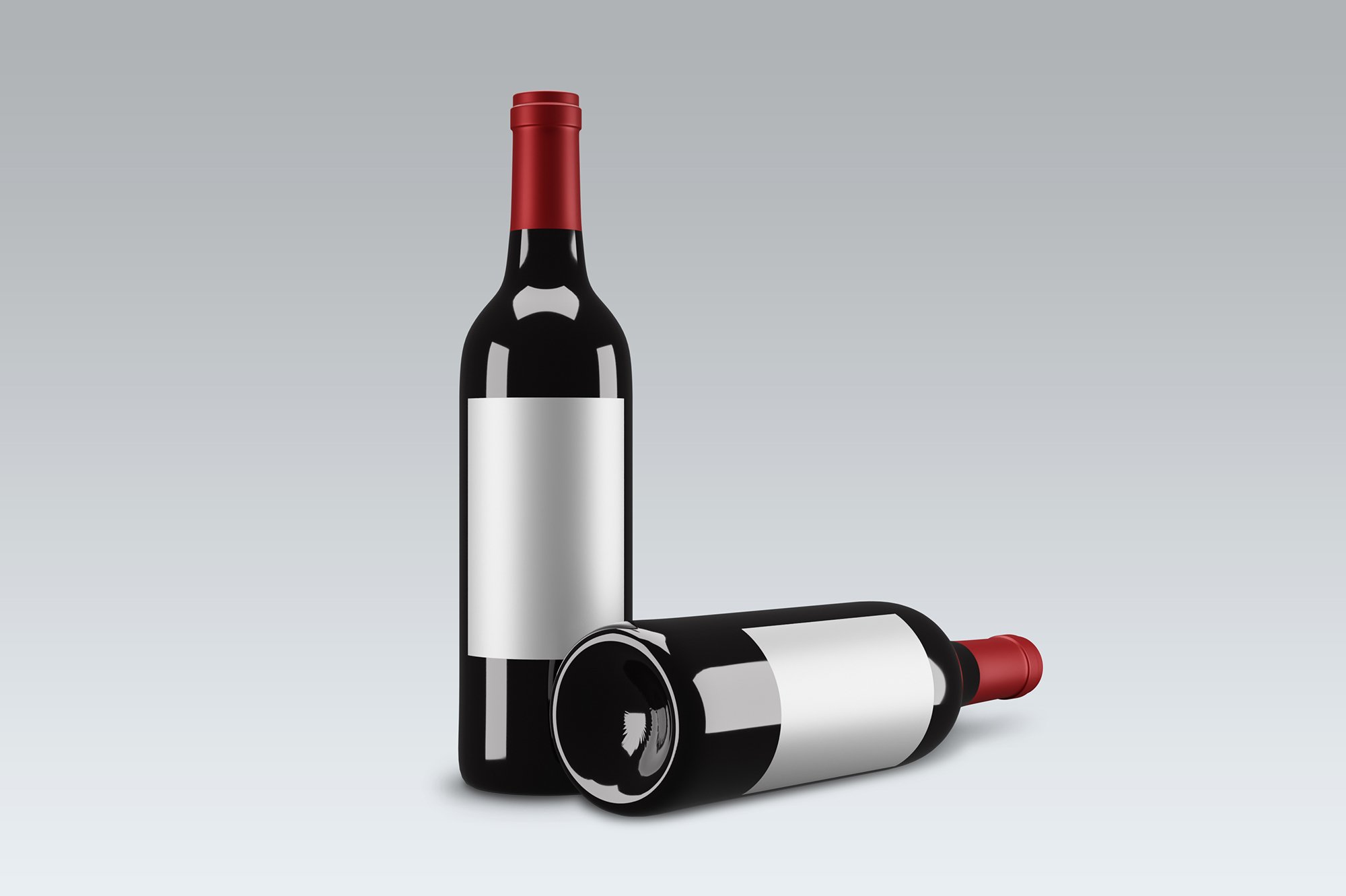 Bottle of wine, mockup.