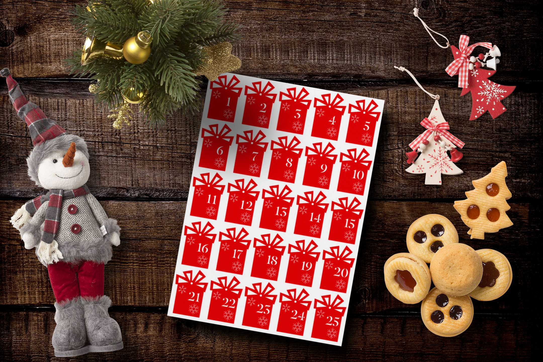 Christmas Gift Tags For Advent Calendar Advent Calendar SVG