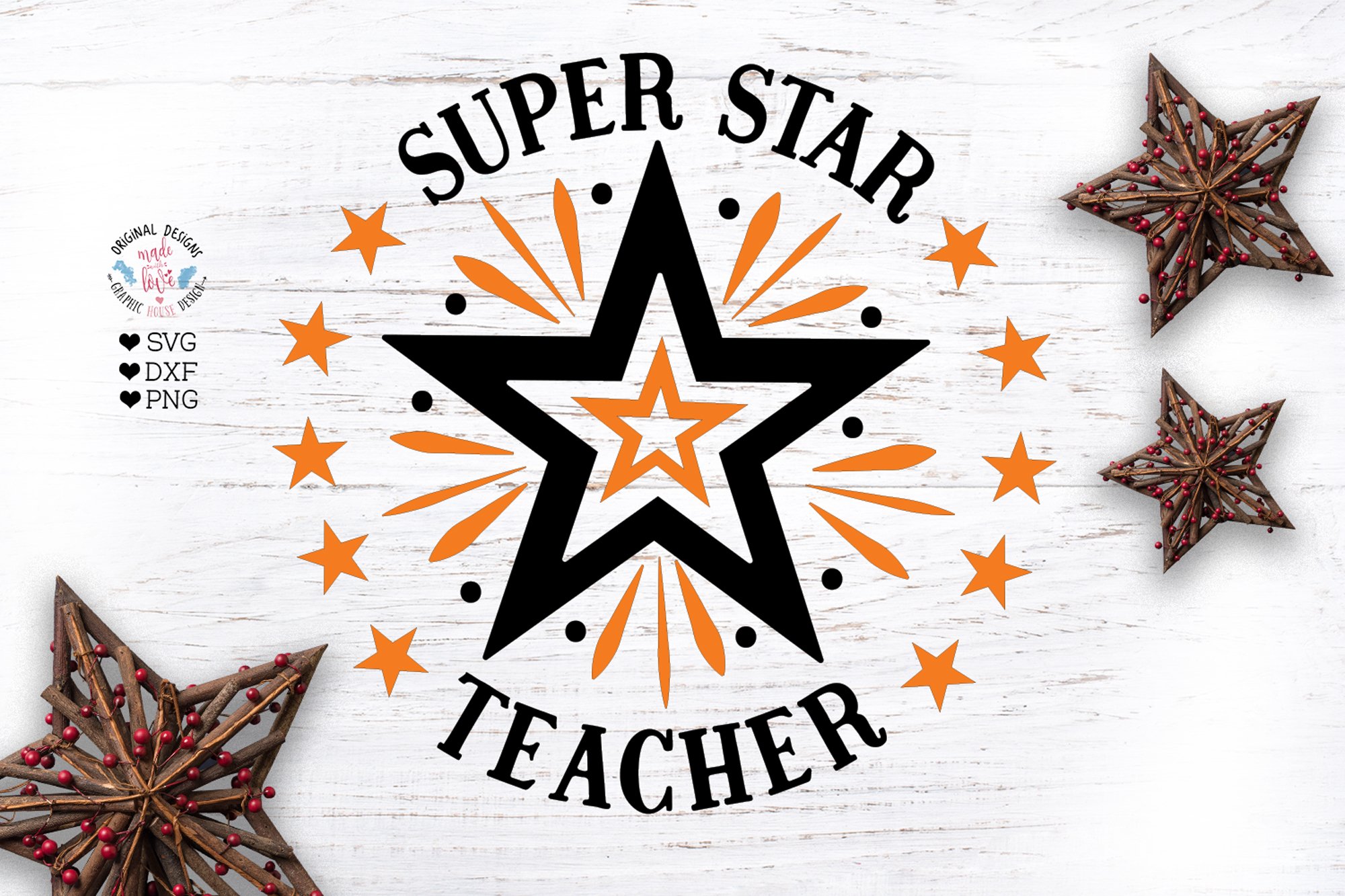 Super Star Teacher (404978) | SVGs | Design Bundles