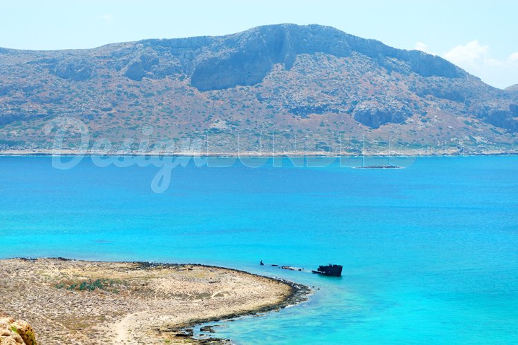Greece Crete Sea And Mountains Of Gramvousa Island Postcard 971087 Travel And Adventure Design Bundles
