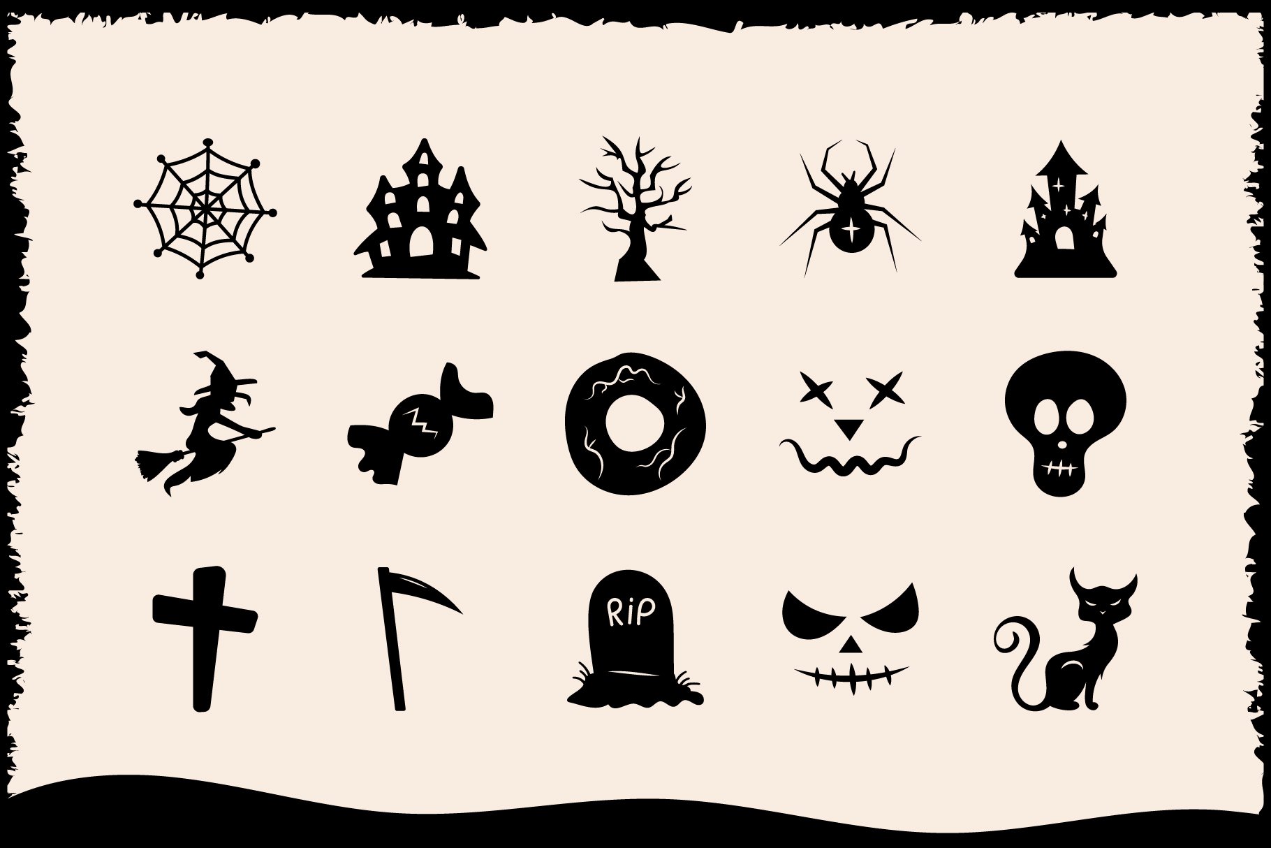 Halloween Cute &amp; Scary Clipart Set (858353) | Objects | Design Bundles