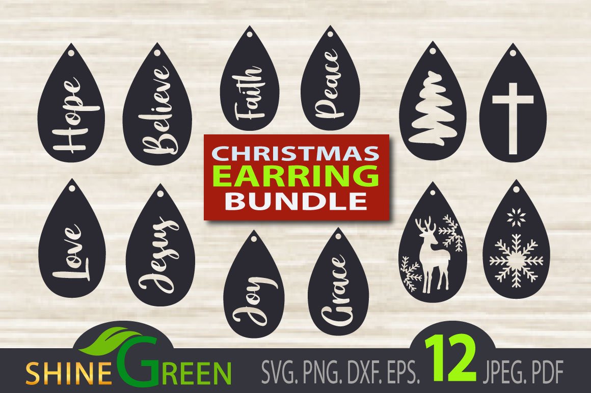 Download Christmas Earrings Bundle Svg 12 Cut Files Jesus Reindeer 1015191 Cut Files Design Bundles